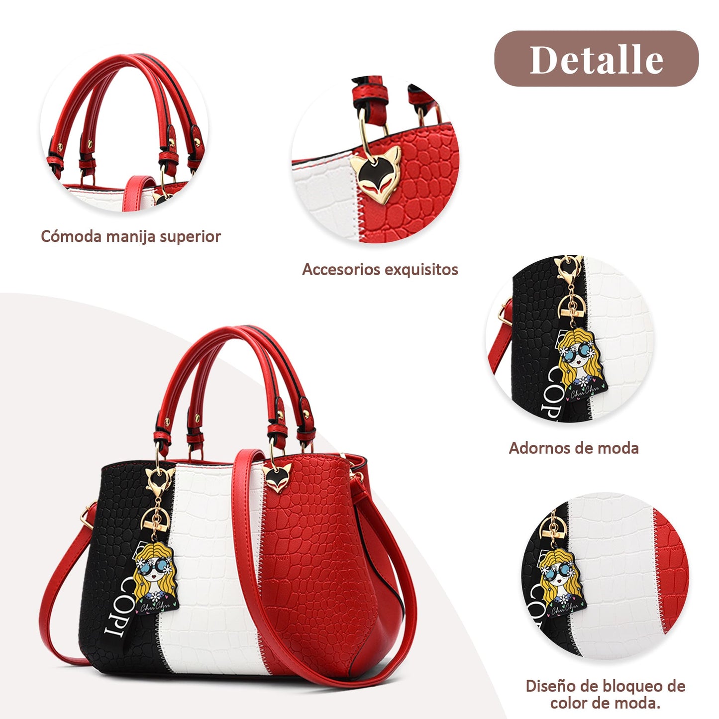EBXN Moda Bolsos de Mano Mujer