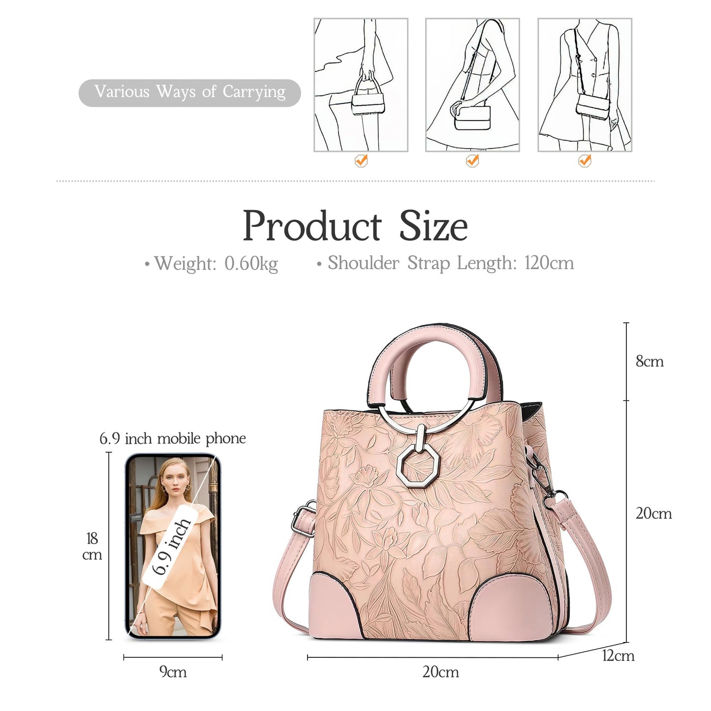 EBXN Bolsos de mujer Elegante