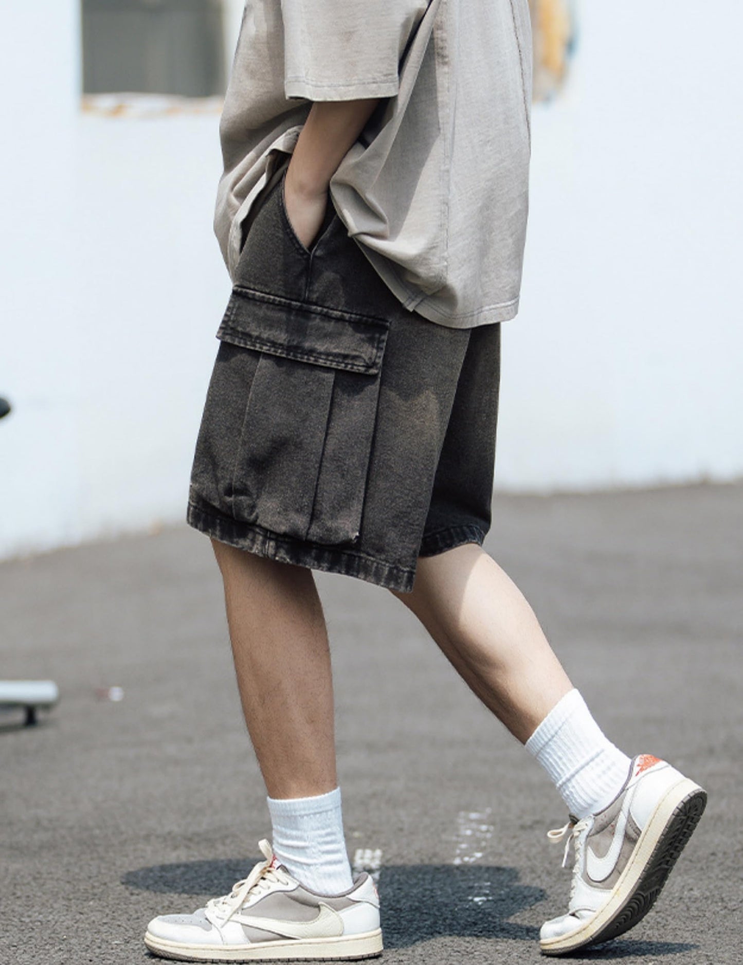 Baggy Jeans Shorts Men