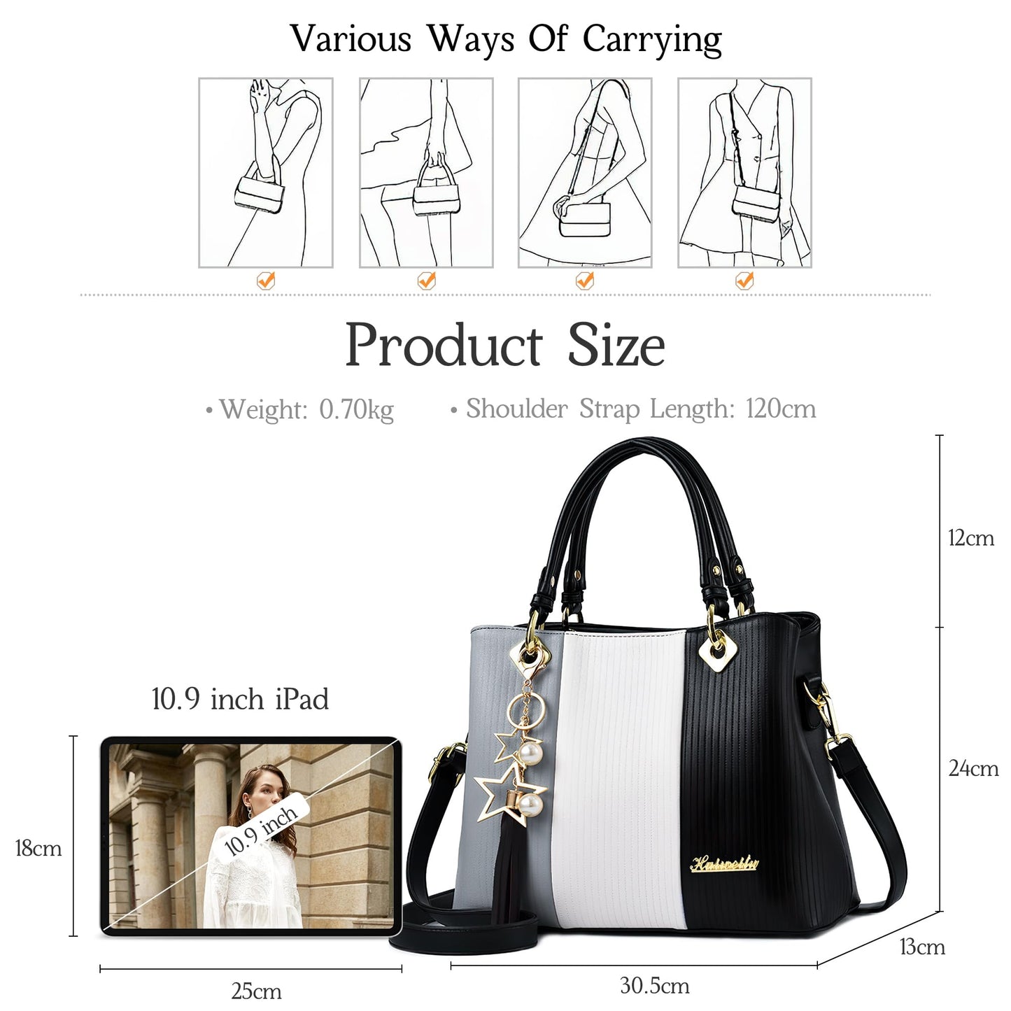 EBXN Elegante Bolsos De Mano
