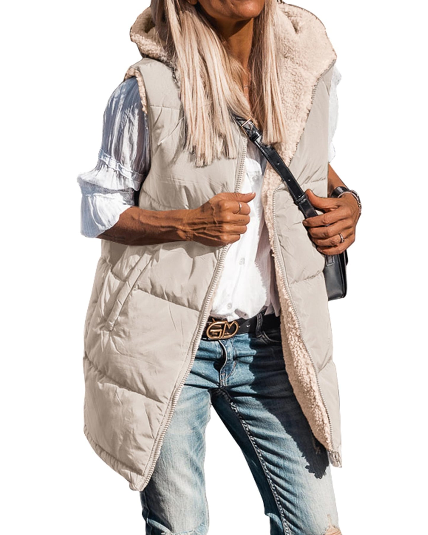 EBXN Long Puffer Vest Women