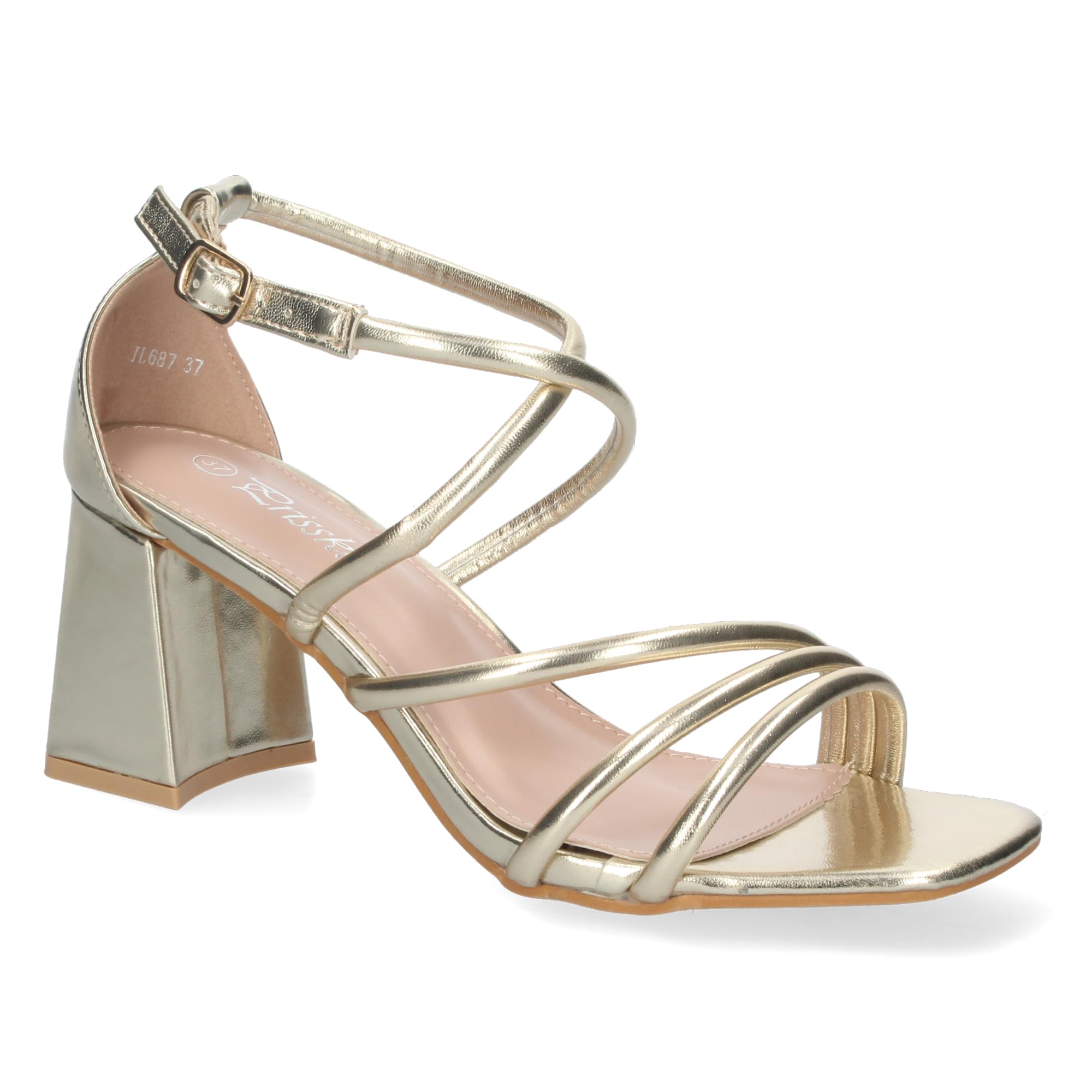 EBXN Sandalia de Tacon para Mujer