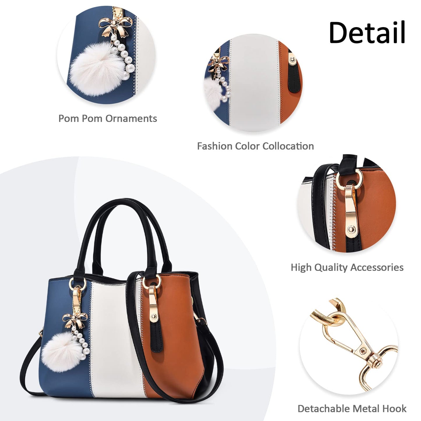 EBXN Bolsos de Mano de Mujer
