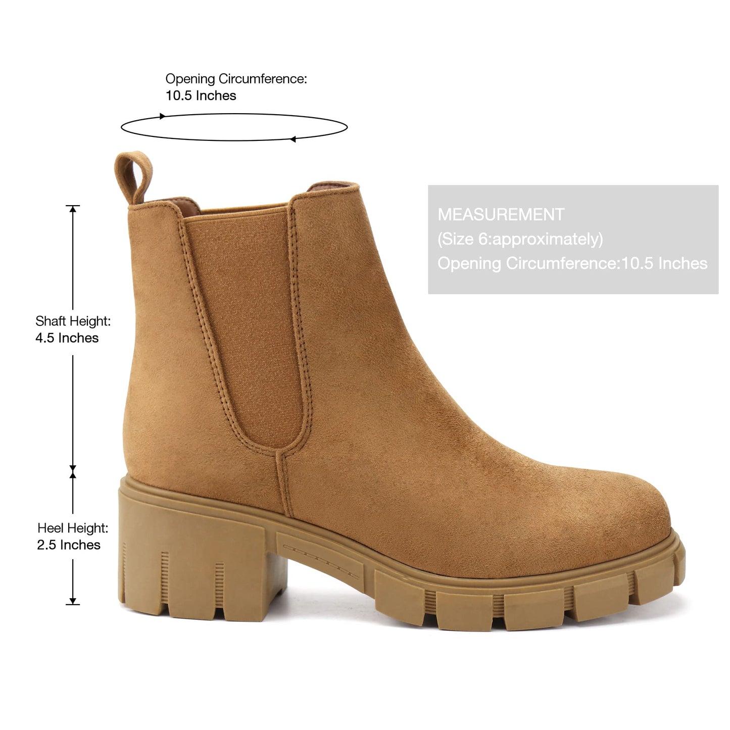EBXN Women Platform Ankle Boots