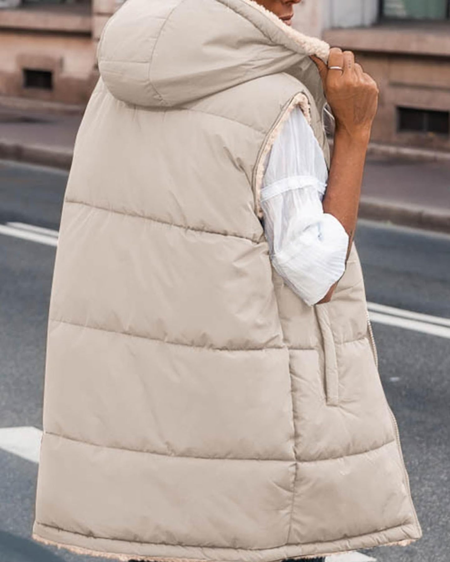 EBXN Long Puffer Vest Women