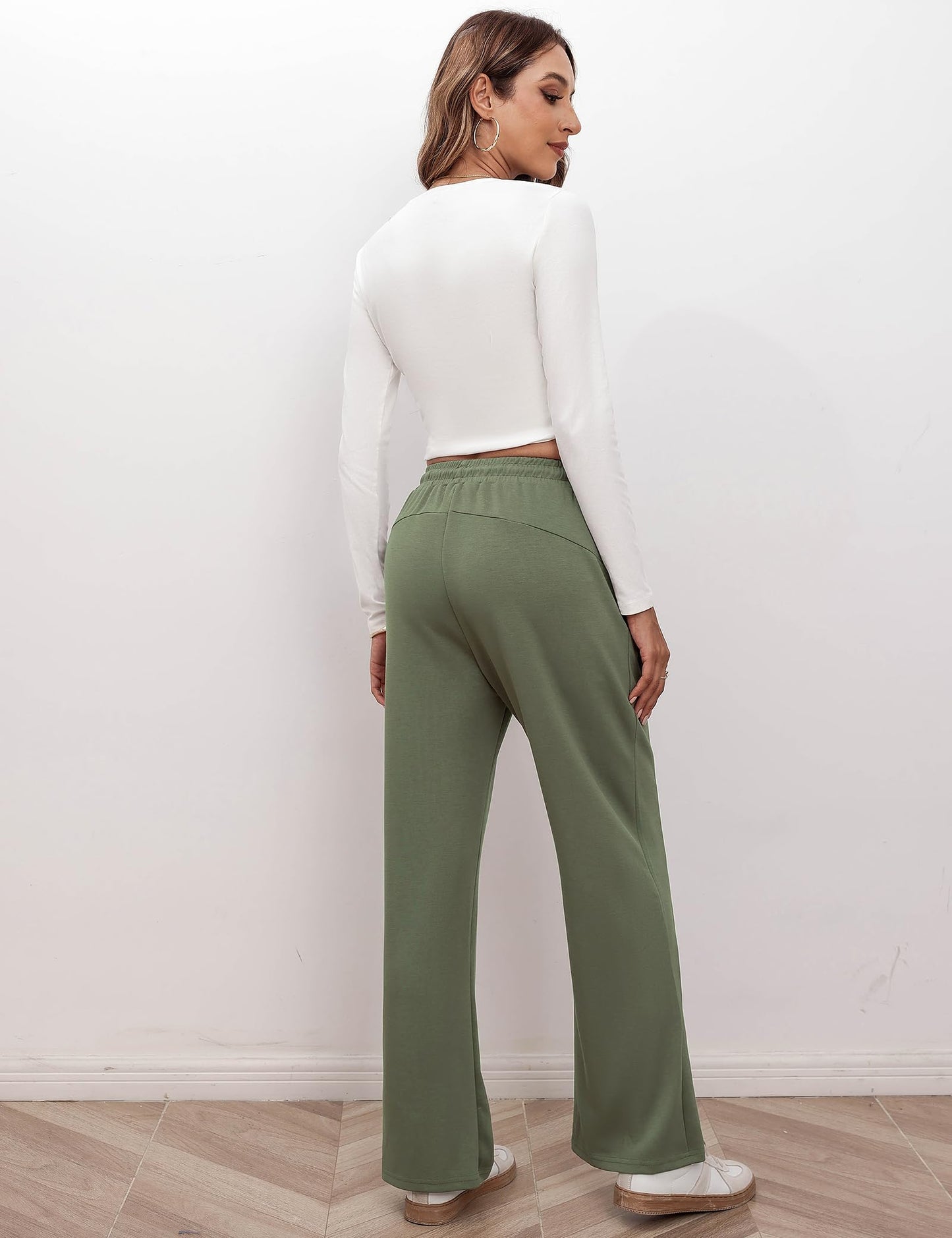 EBXN Pantalones Anchos Mujer