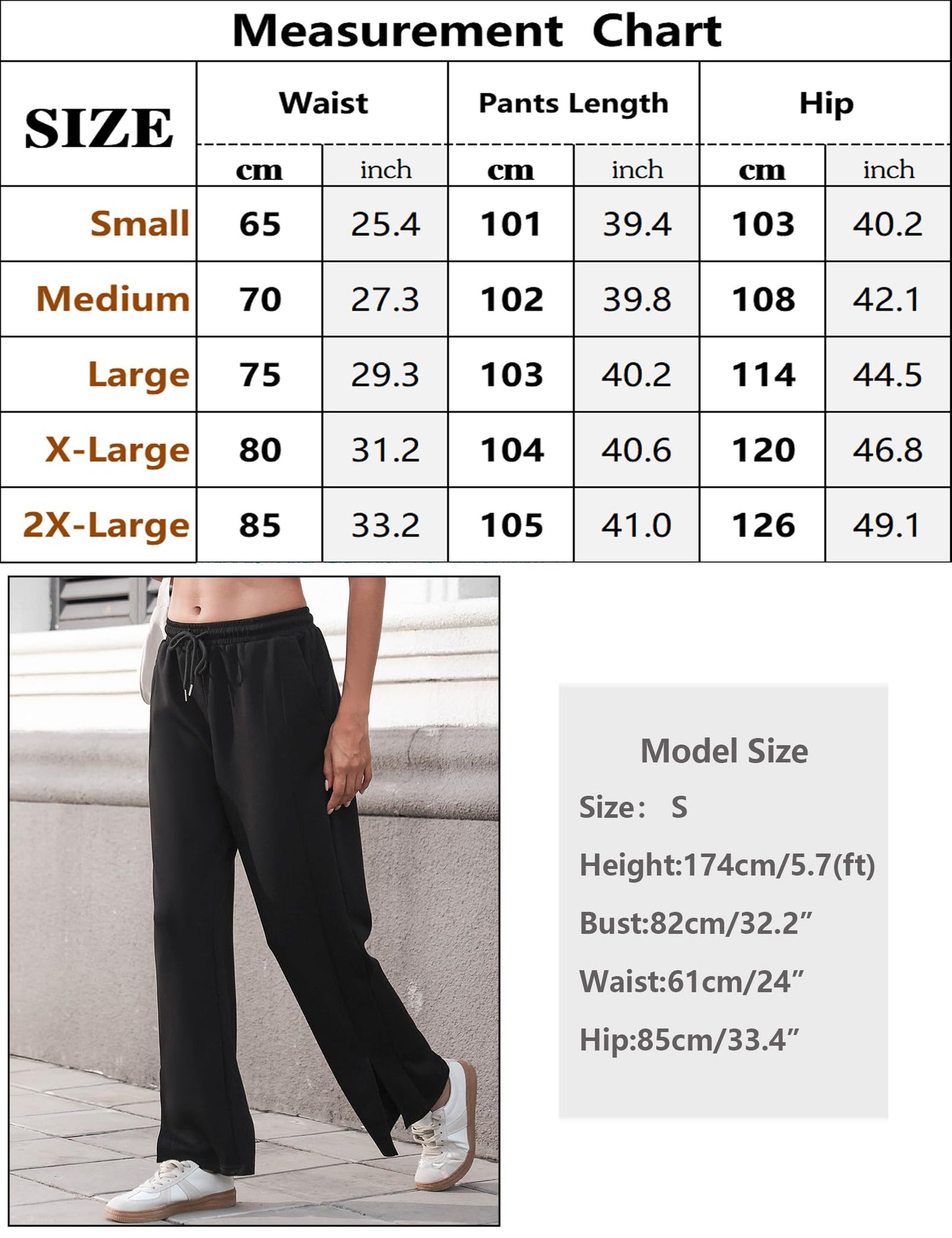 EBXN Pantalones Anchos Mujer