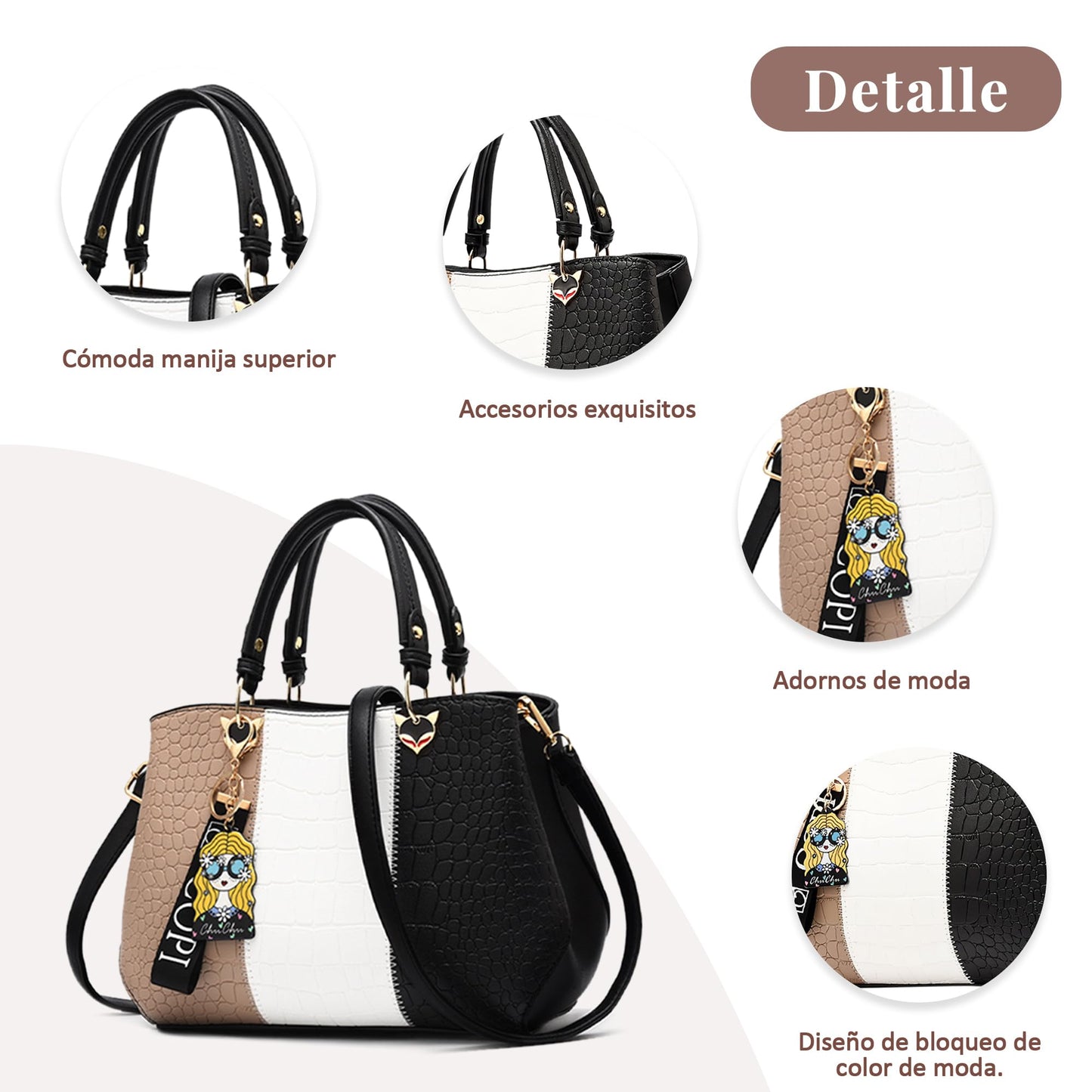 EBXN Moda Bolsos de Mano Mujer