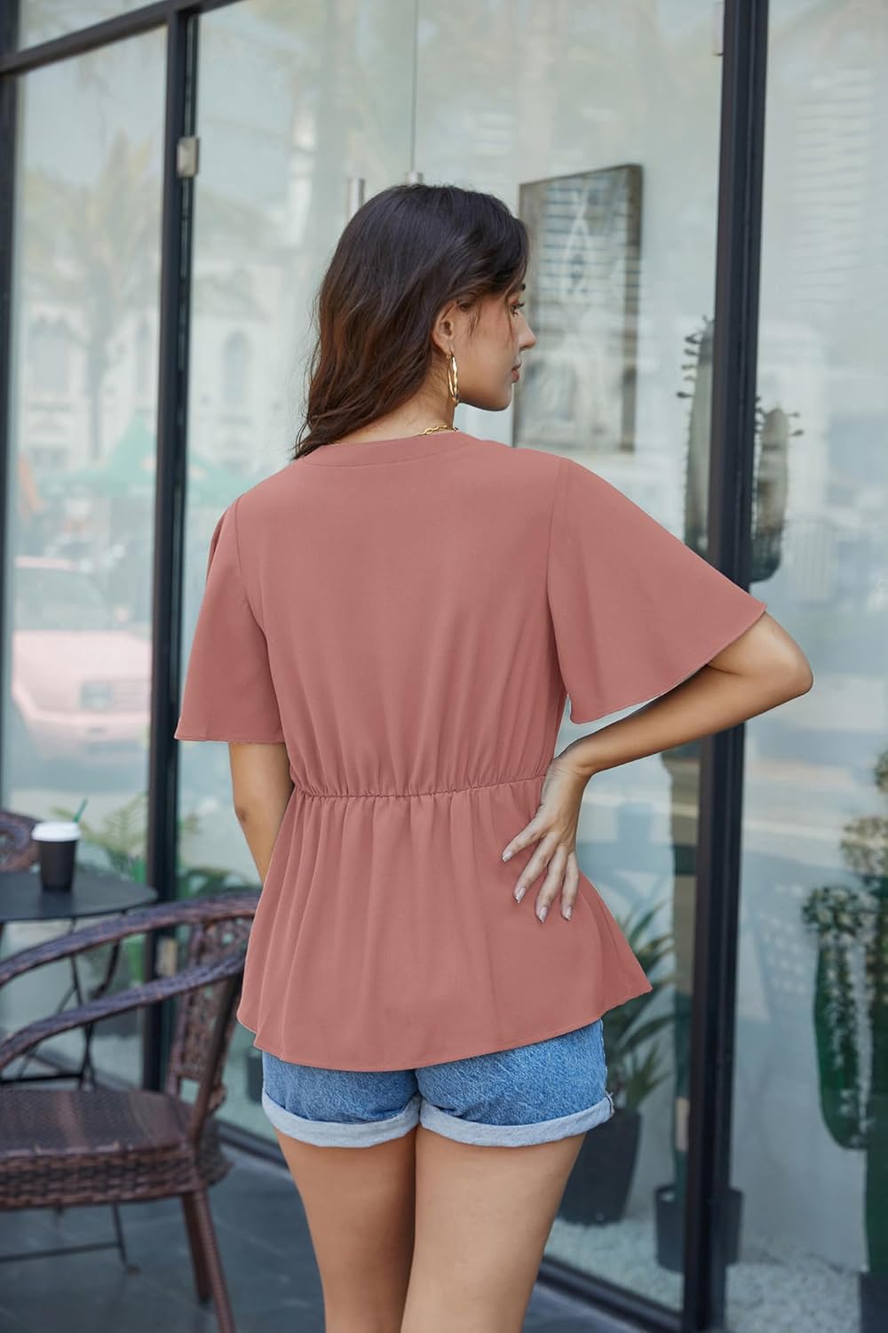 EBXN Mujer Casual Manga Larga Jersey