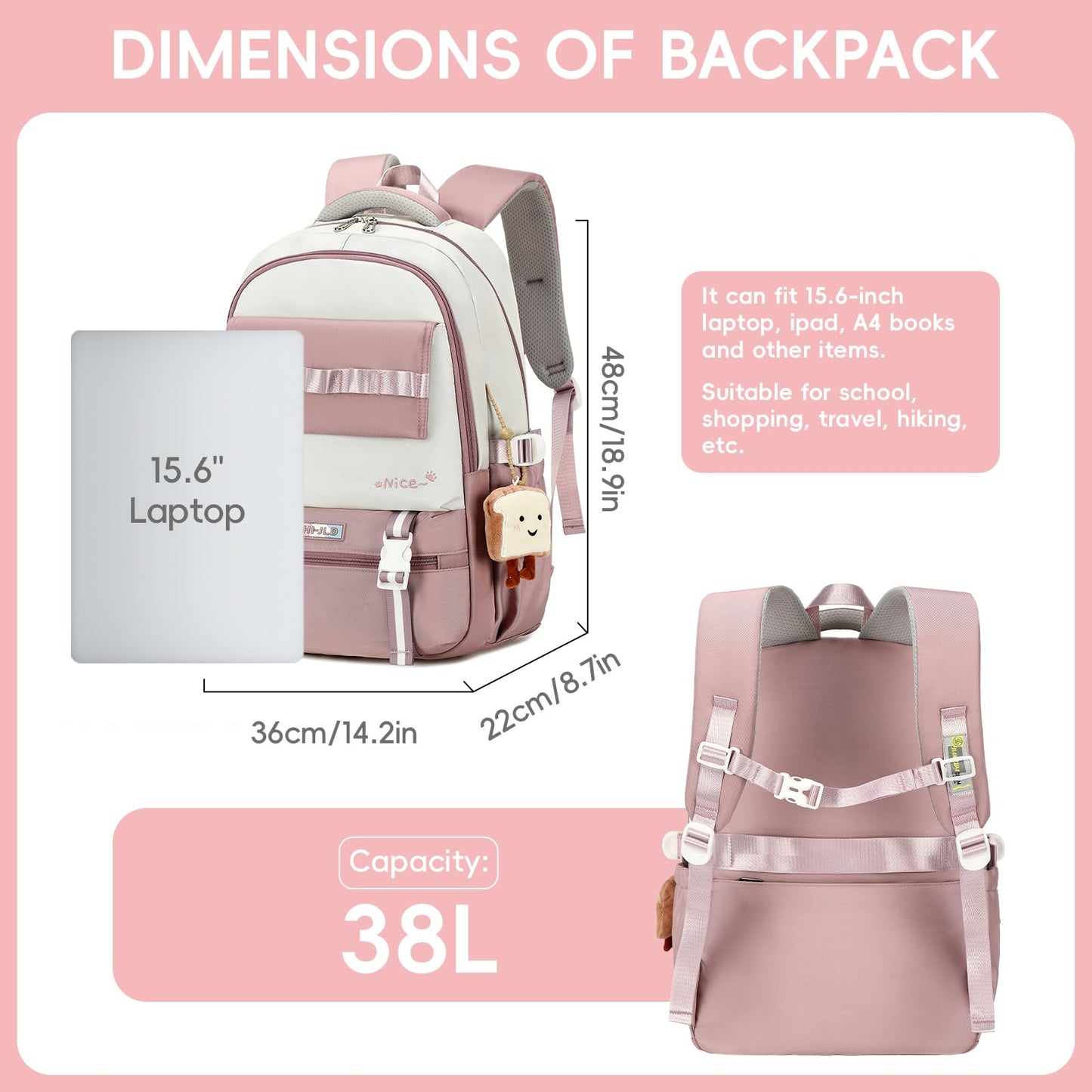 EBXN Mochilas Escolares Niñas