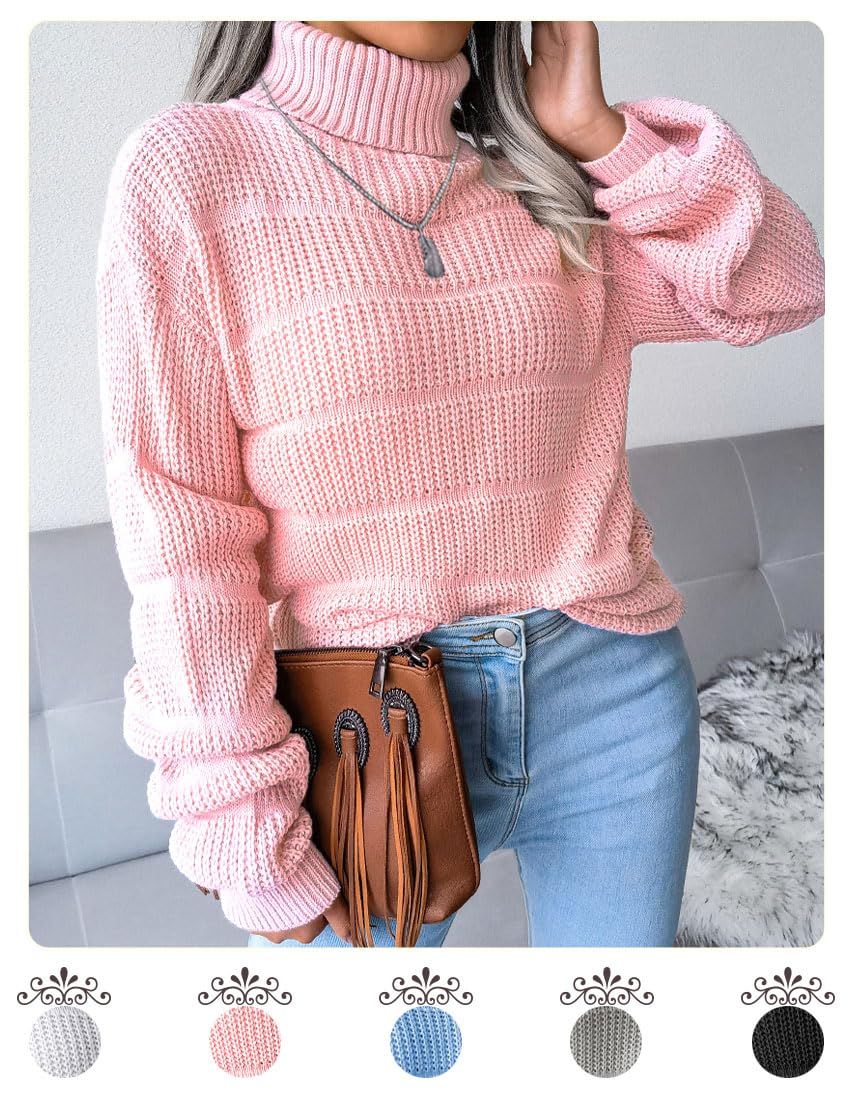 EBXN Jersey Mujer Invierno Cuello Alto Manga Larga