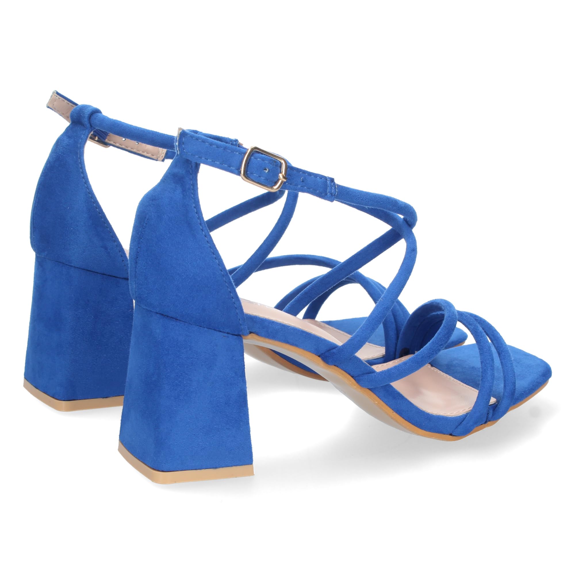 EBXN Sandalia de Tacon para Mujer