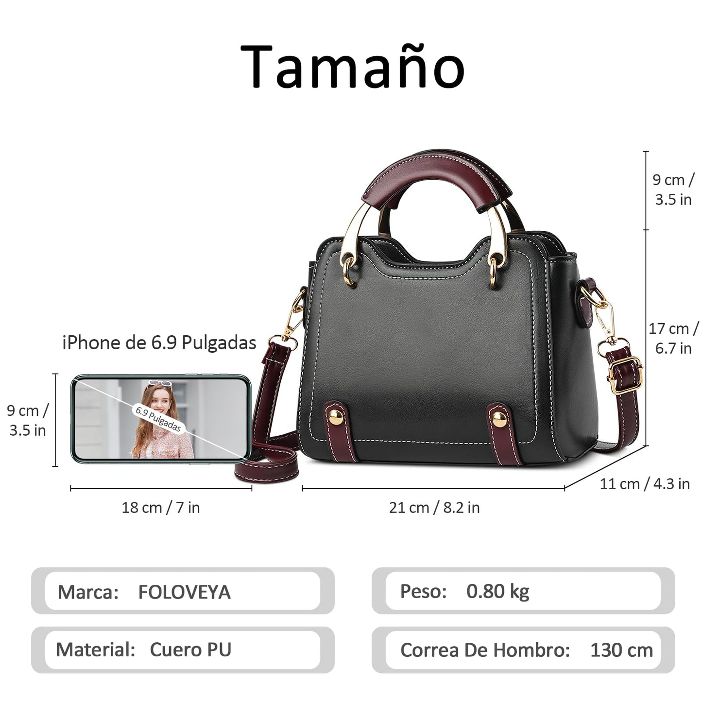 EBXN Moda Bolso de Mano