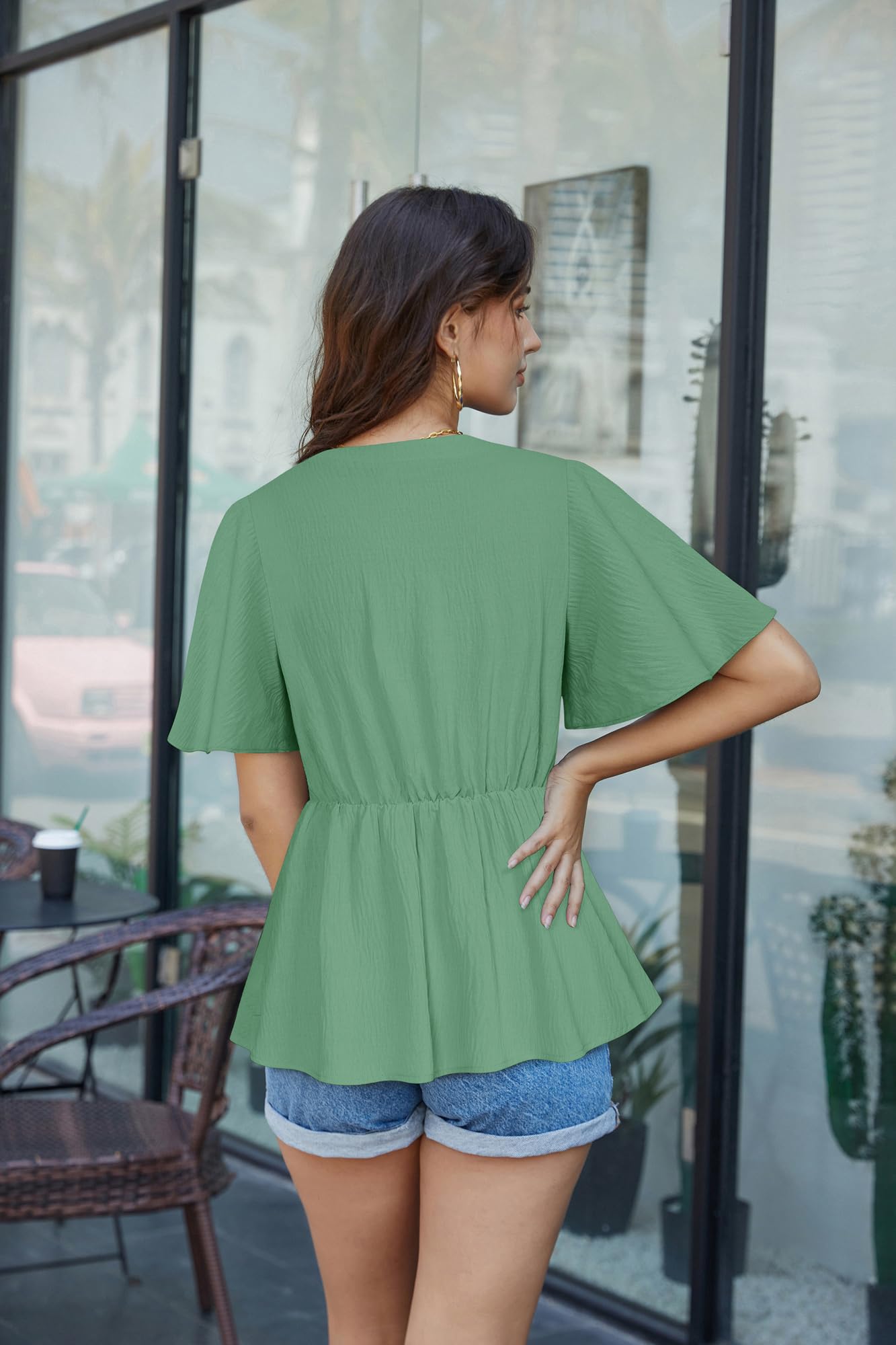 EBXN Mujer Casual Manga Larga Jersey