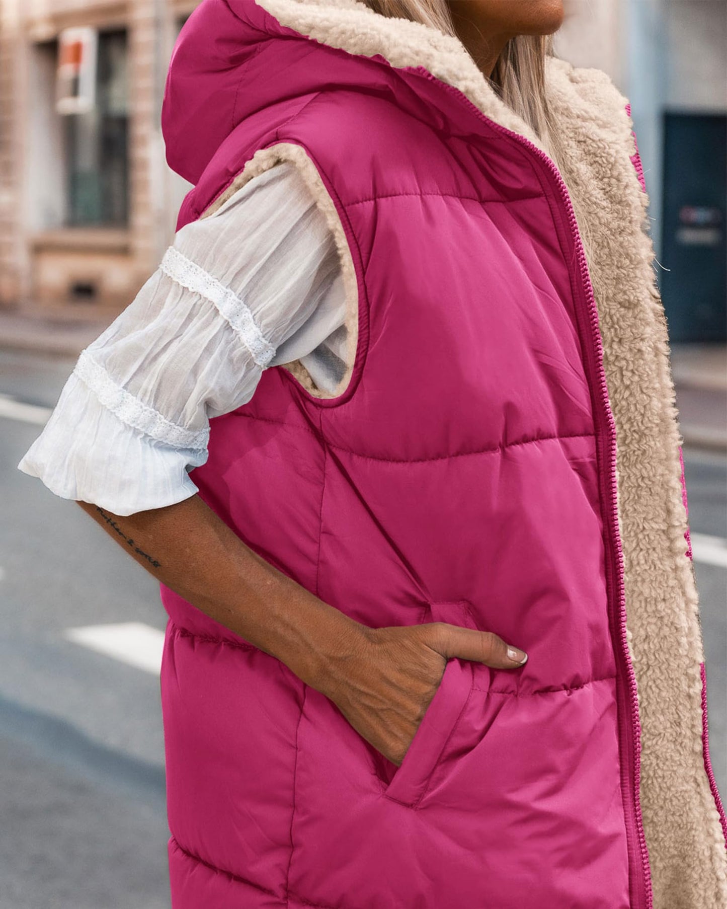 EBXN Long Puffer Vest Women
