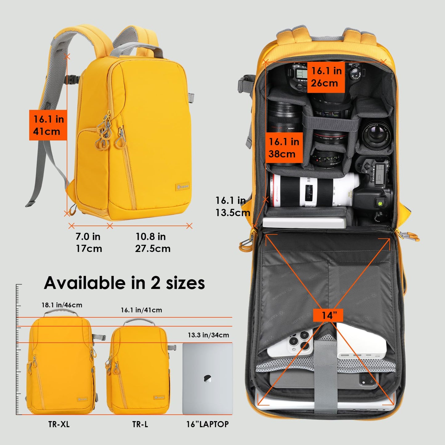 EBXN Mochila para cámara fotográfica