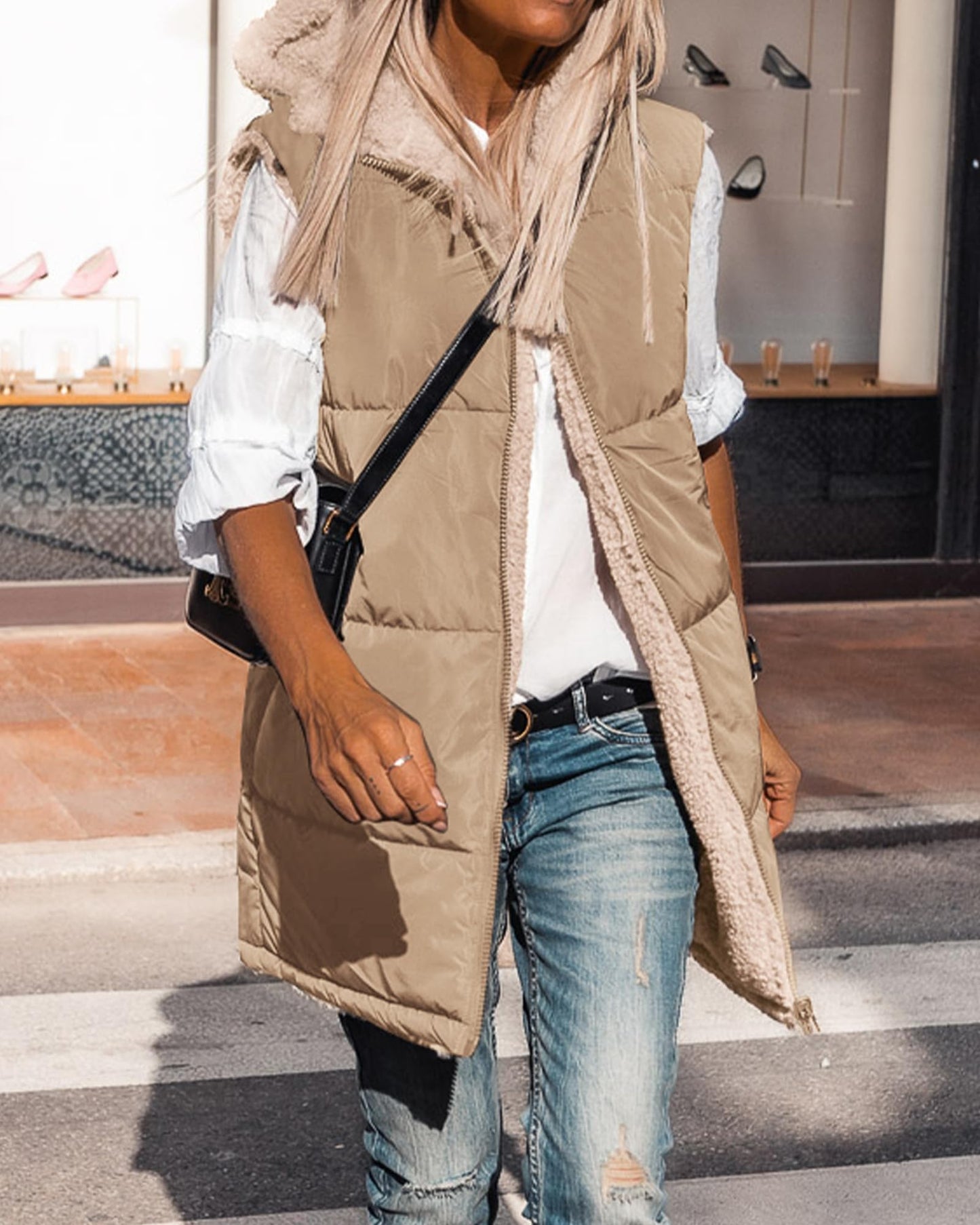 EBXN Long Puffer Vest Women
