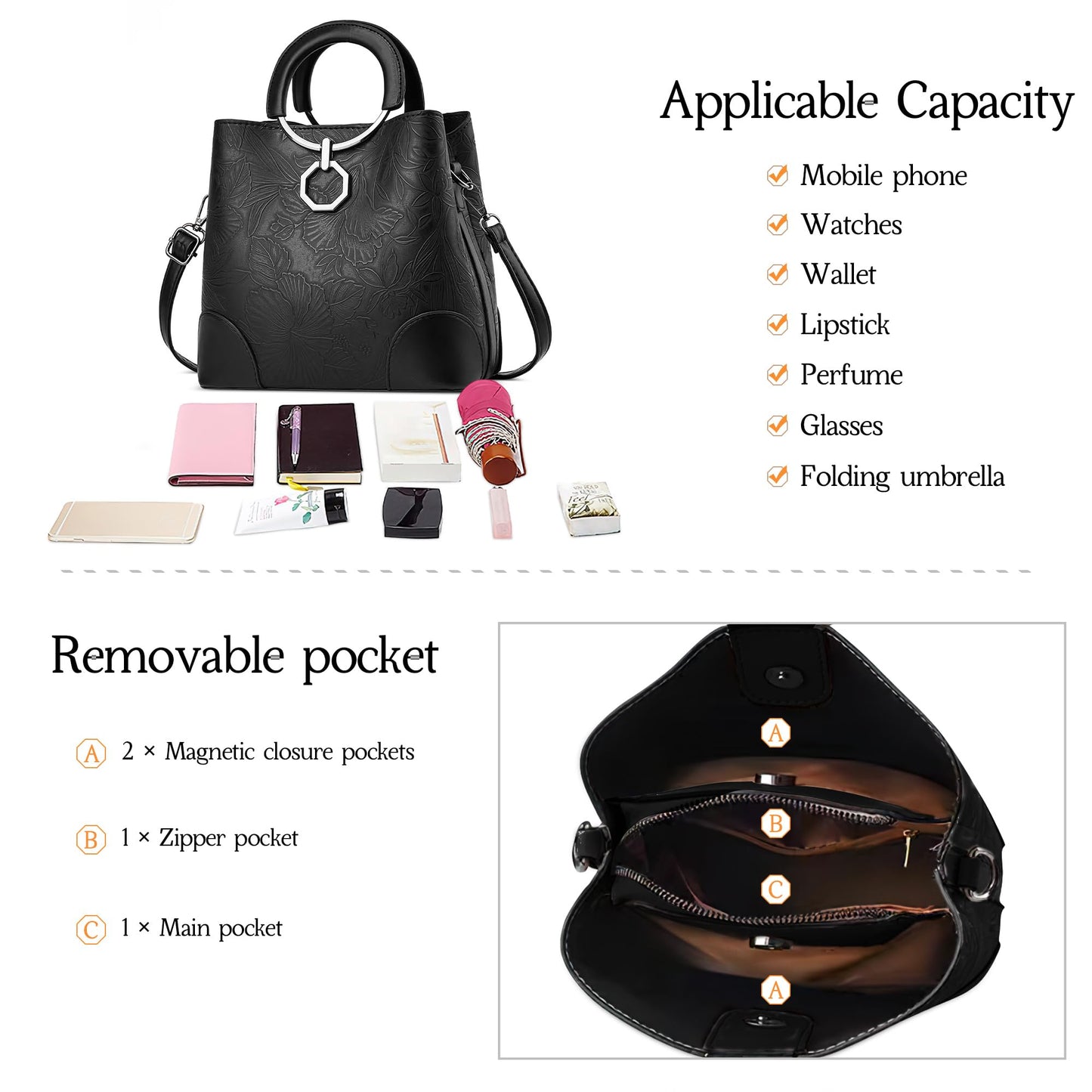 EBXN Bolsos de mujer Elegante