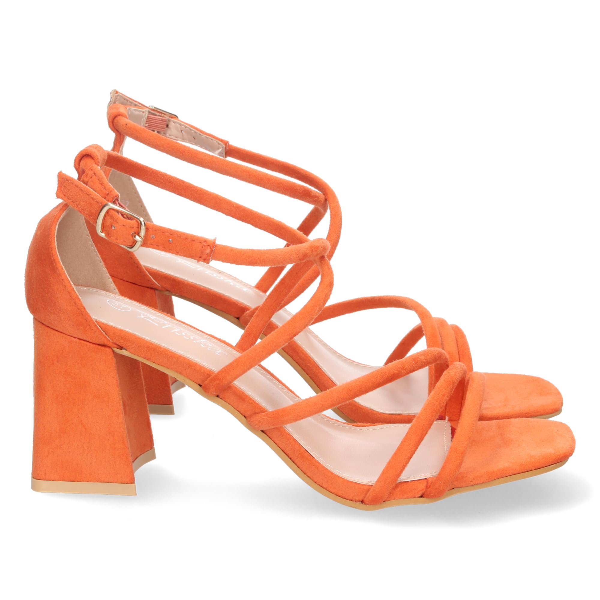 EBXN Sandalia de Tacon para Mujer