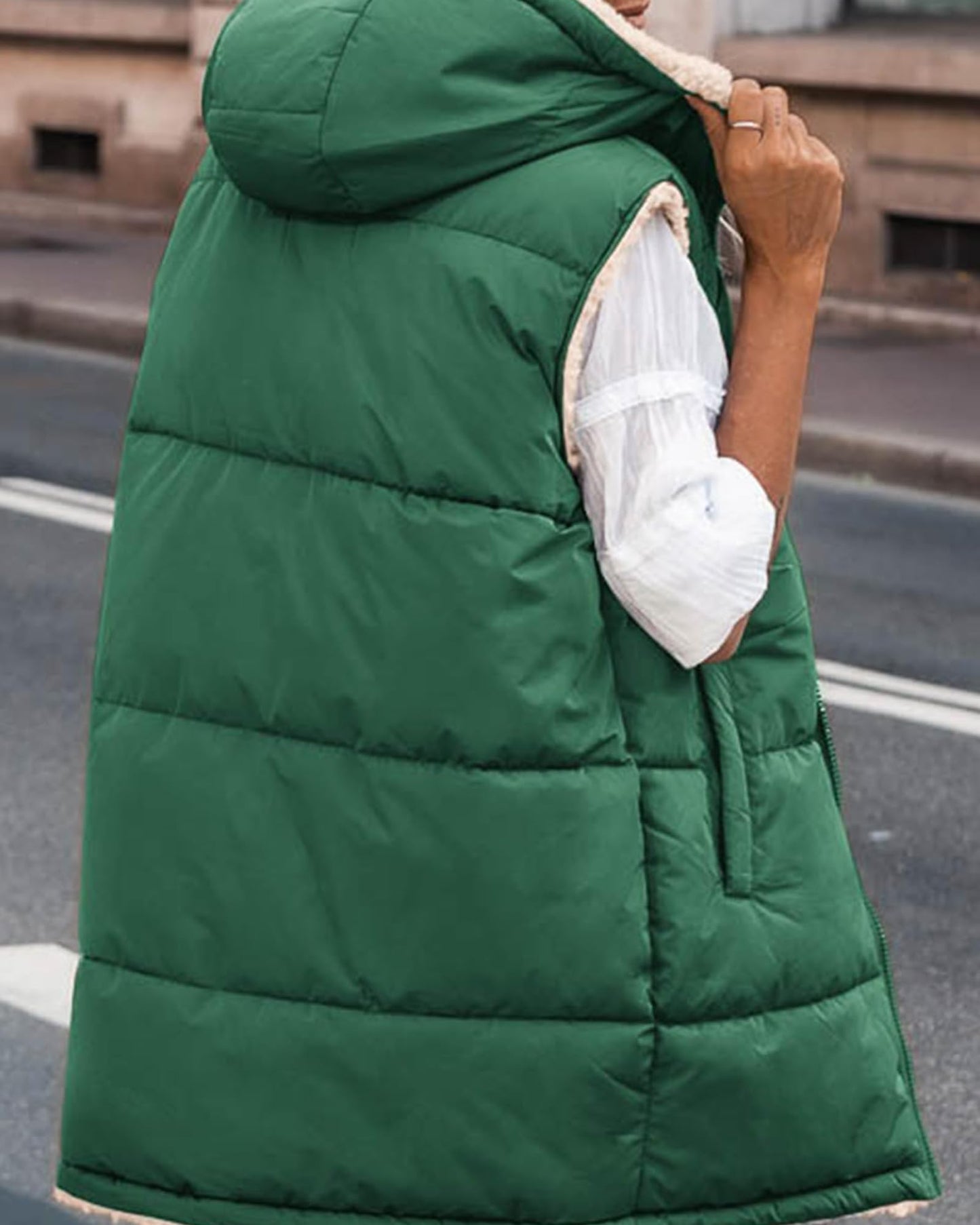 EBXN Long Puffer Vest Women