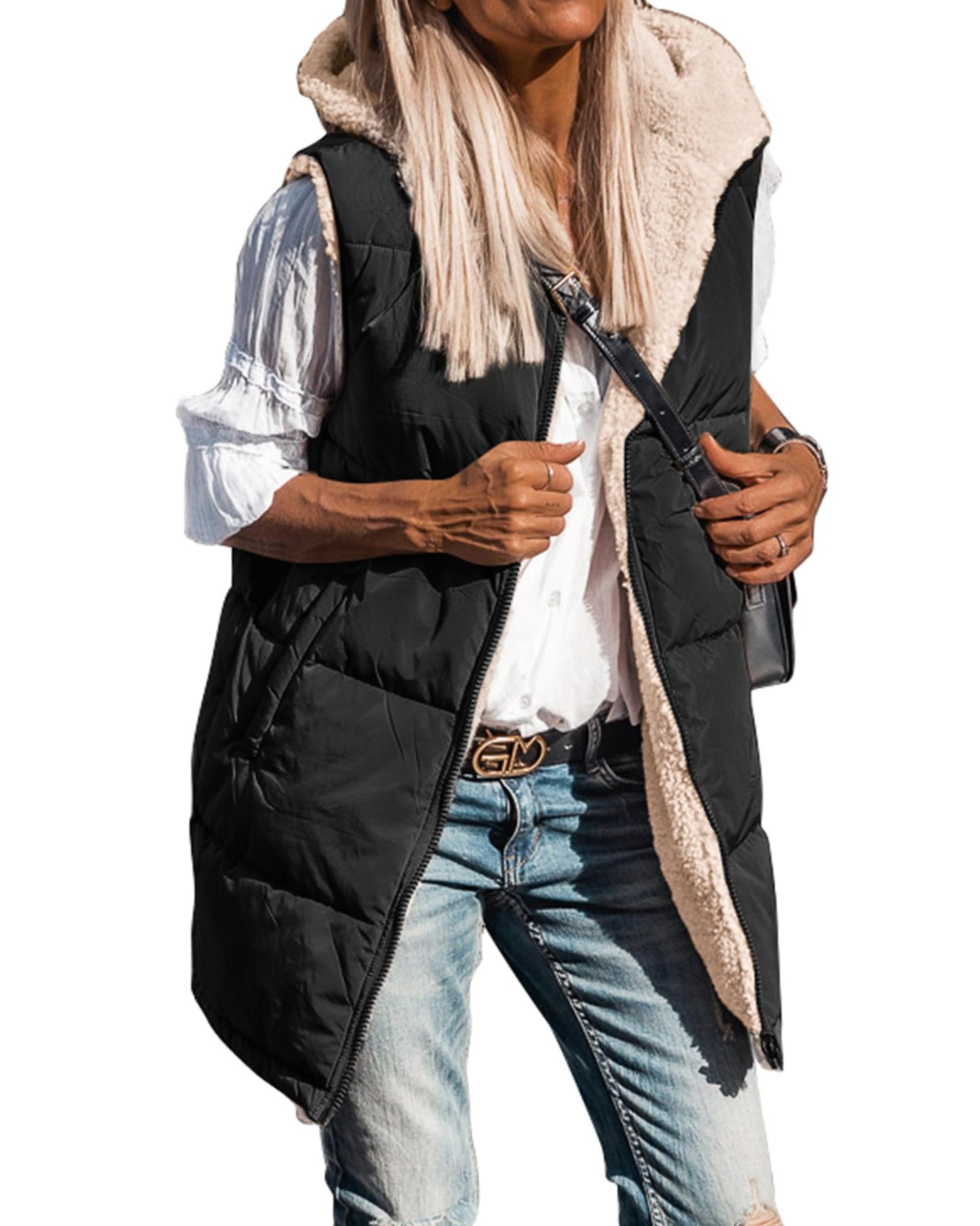 EBXN Long Puffer Vest Women