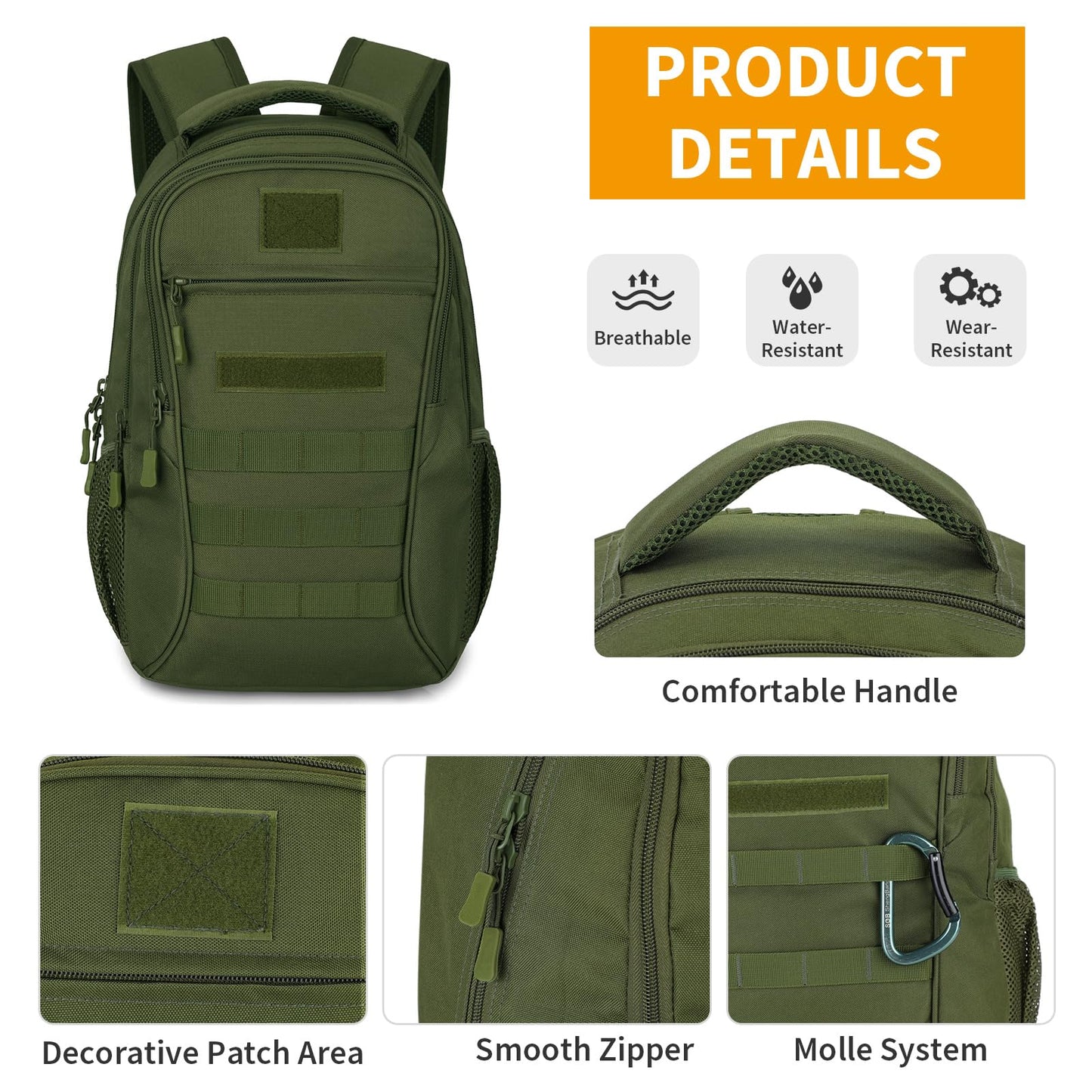 EBXN Mochila Militar Pequeña 15L