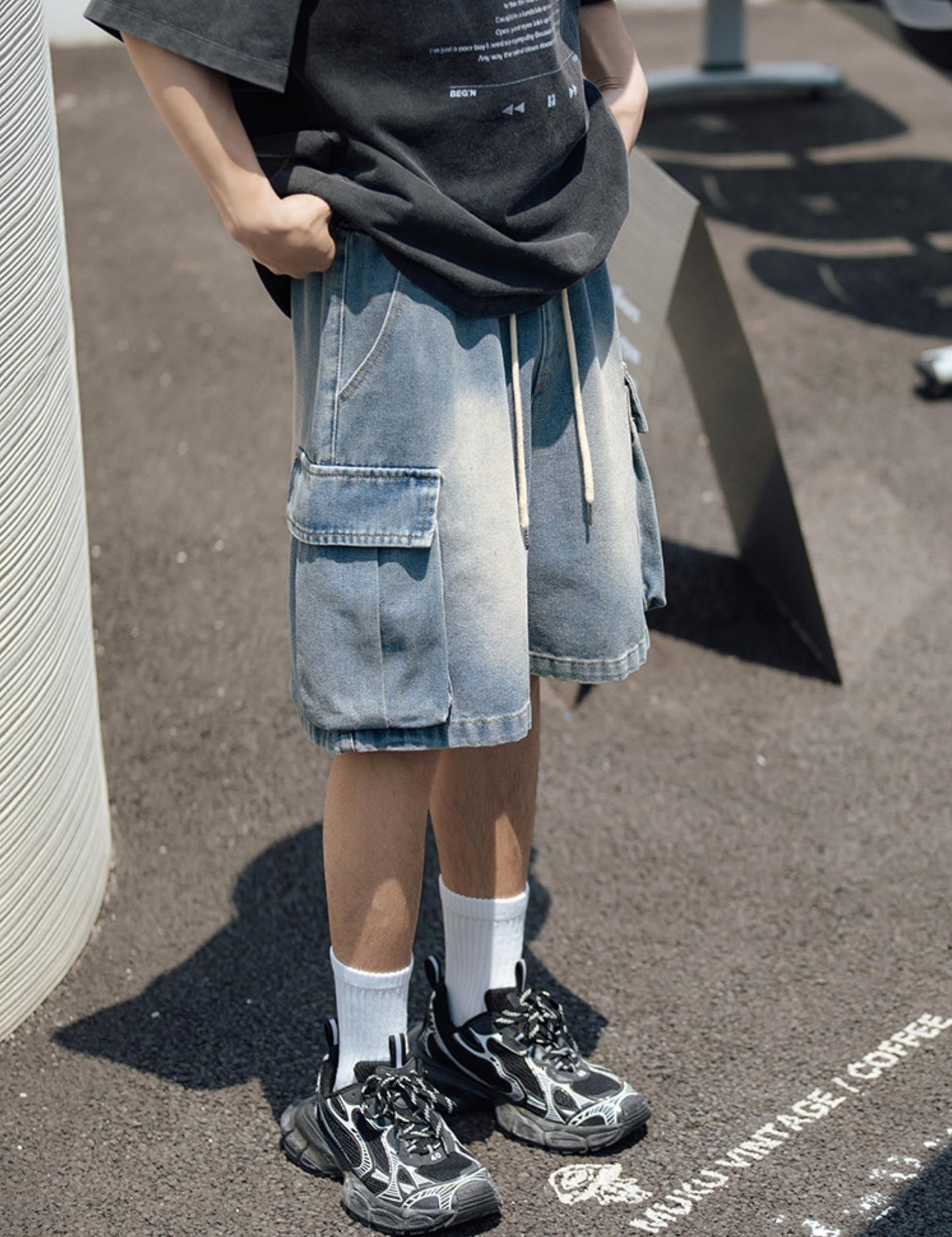 Baggy Jeans Shorts Men
