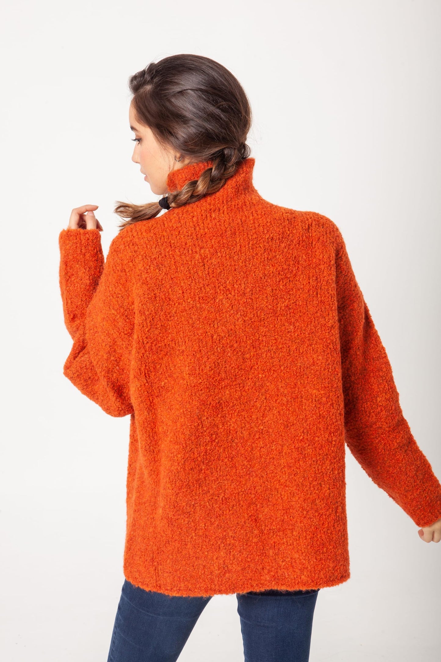 EBXN Jersey Mujer Algodón Cuello Alto