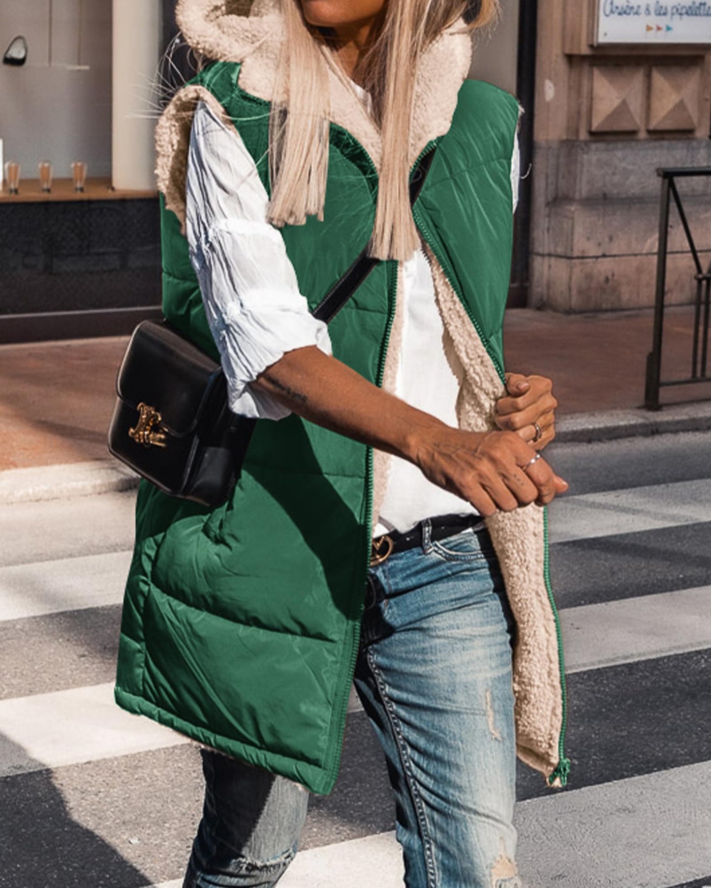 EBXN Long Puffer Vest Women