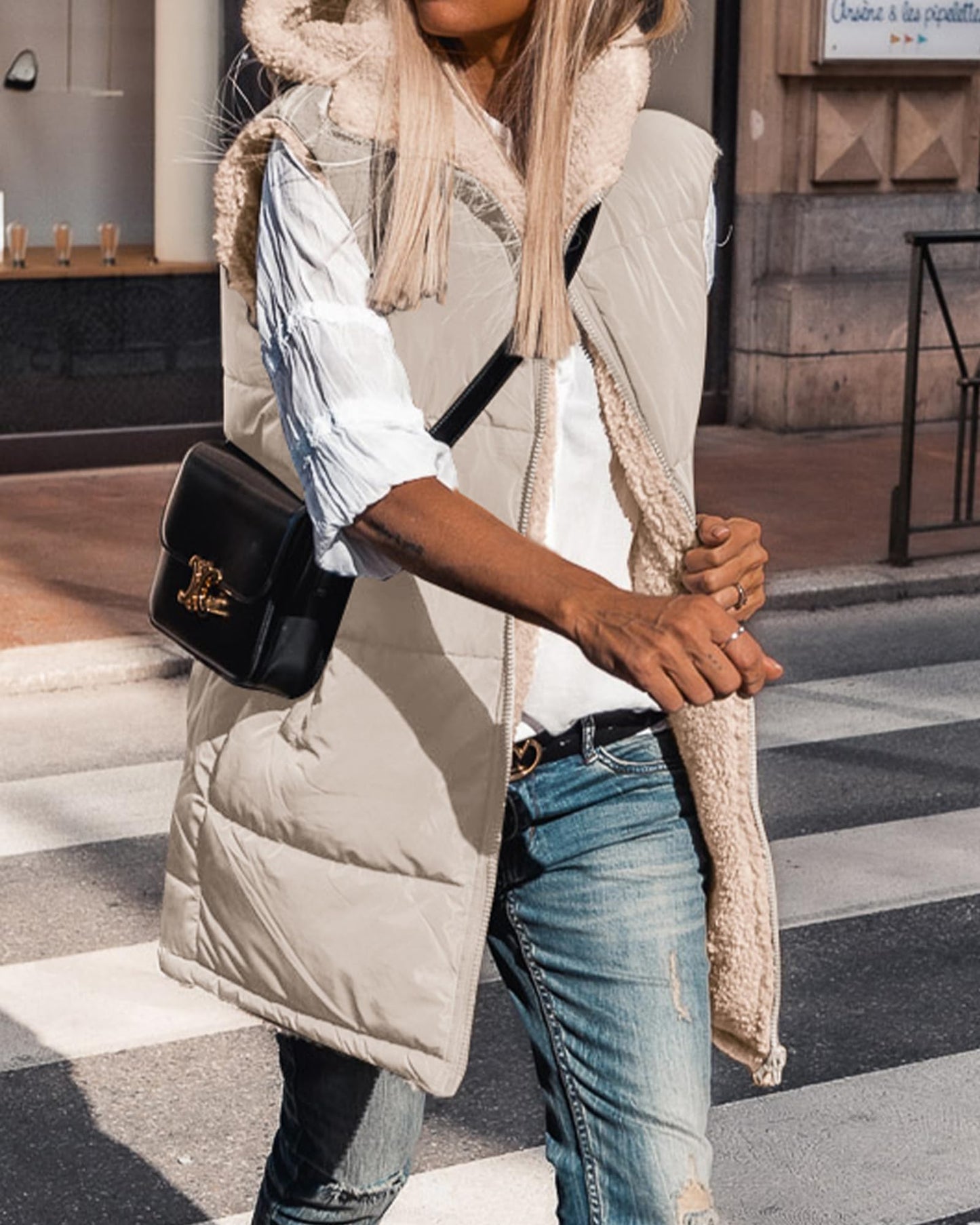EBXN Long Puffer Vest Women