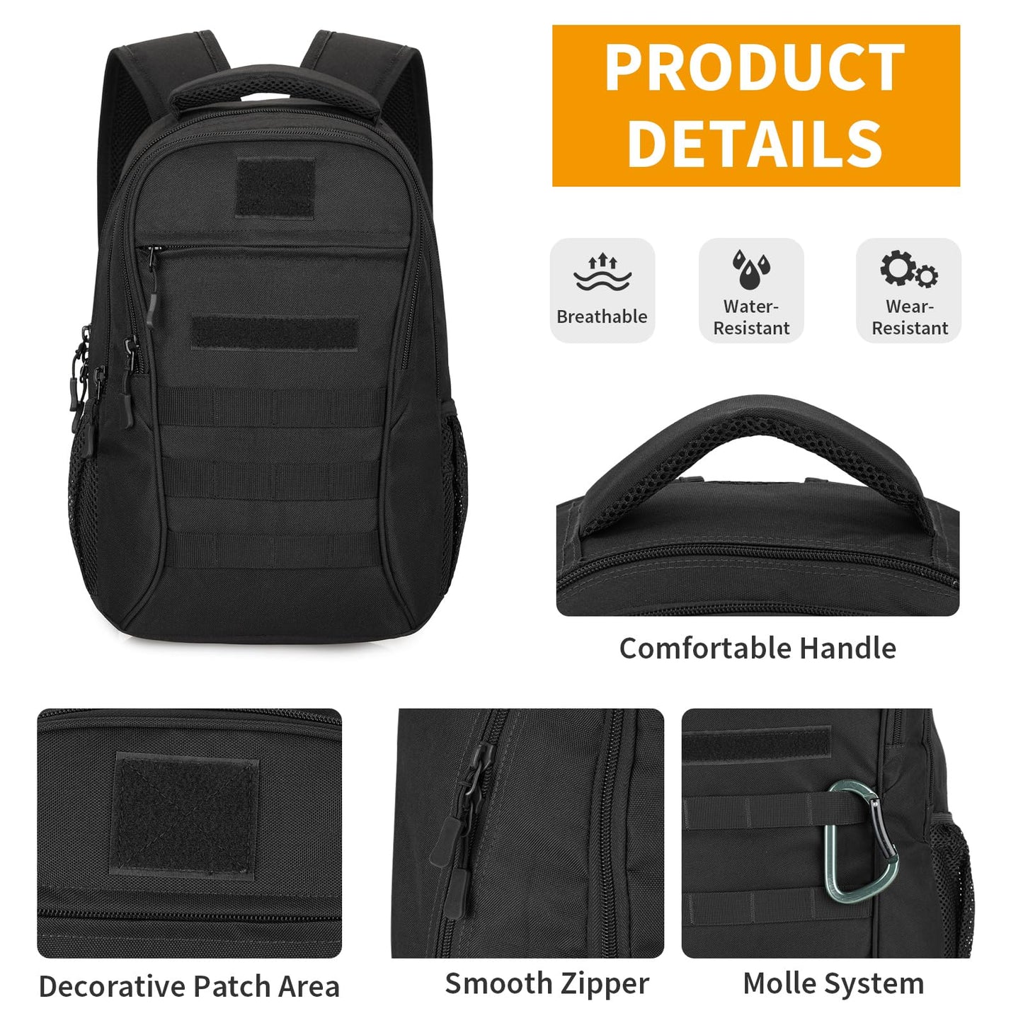 EBXN Mochila Militar Pequeña 15L