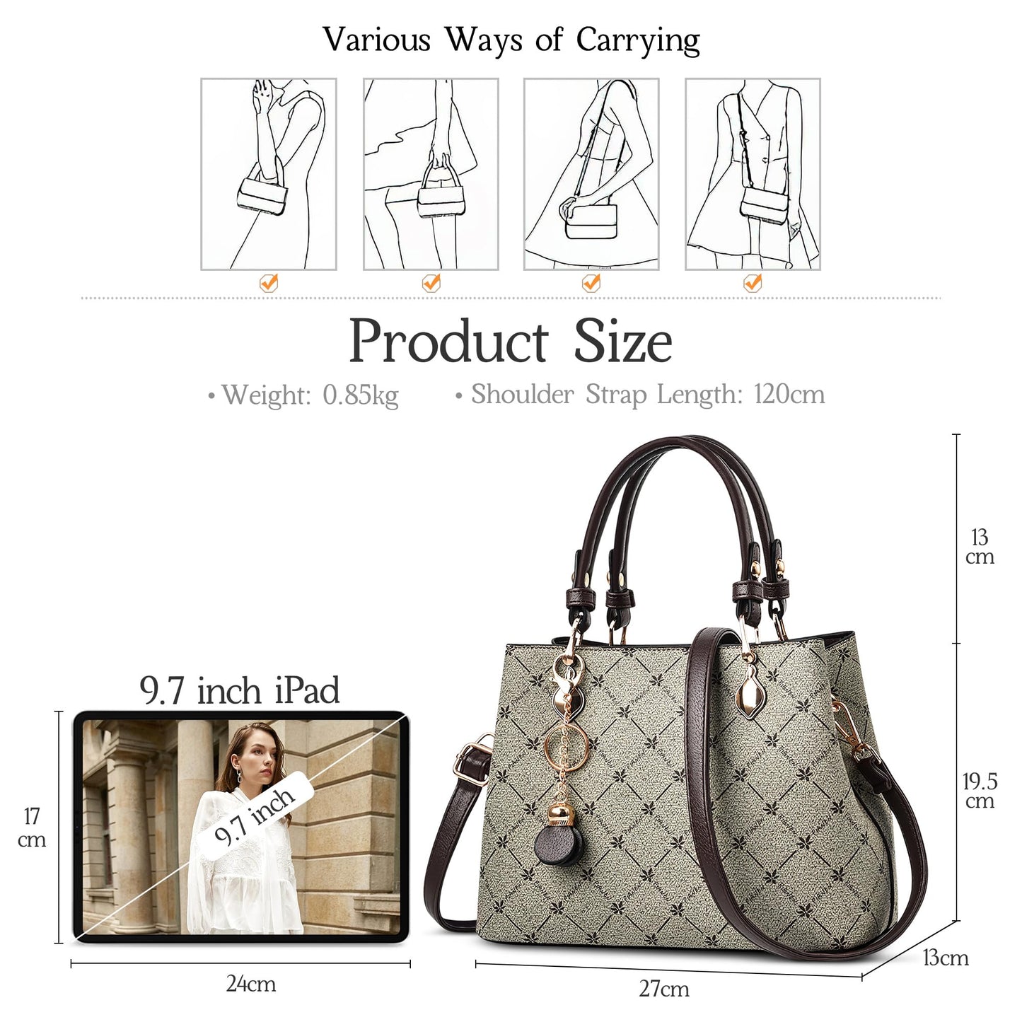 EBXN Retro Bolsos De Mano Mujer Elegante