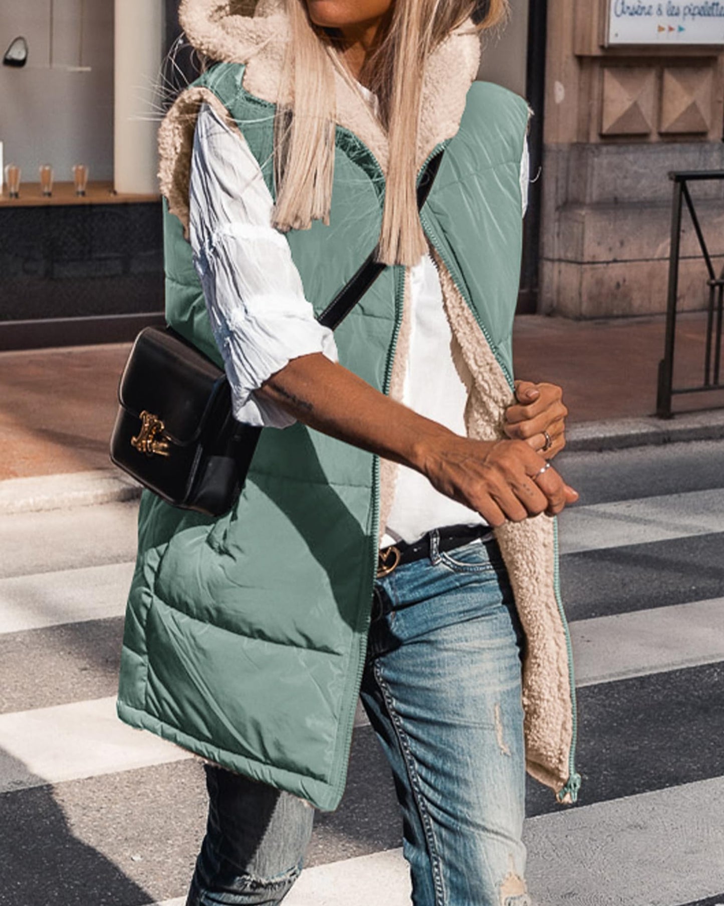 EBXN Long Puffer Vest Women