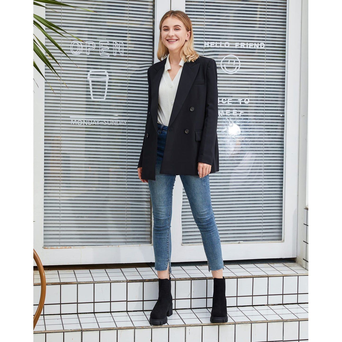 EBXN Women Platform Ankle Boots