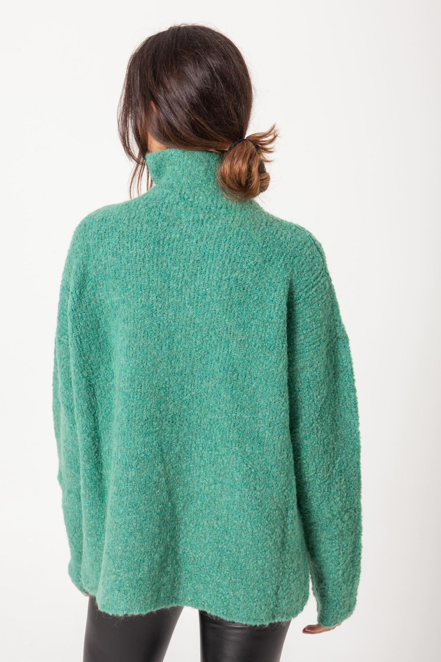 EBXN Jersey Mujer Algodón Cuello Alto