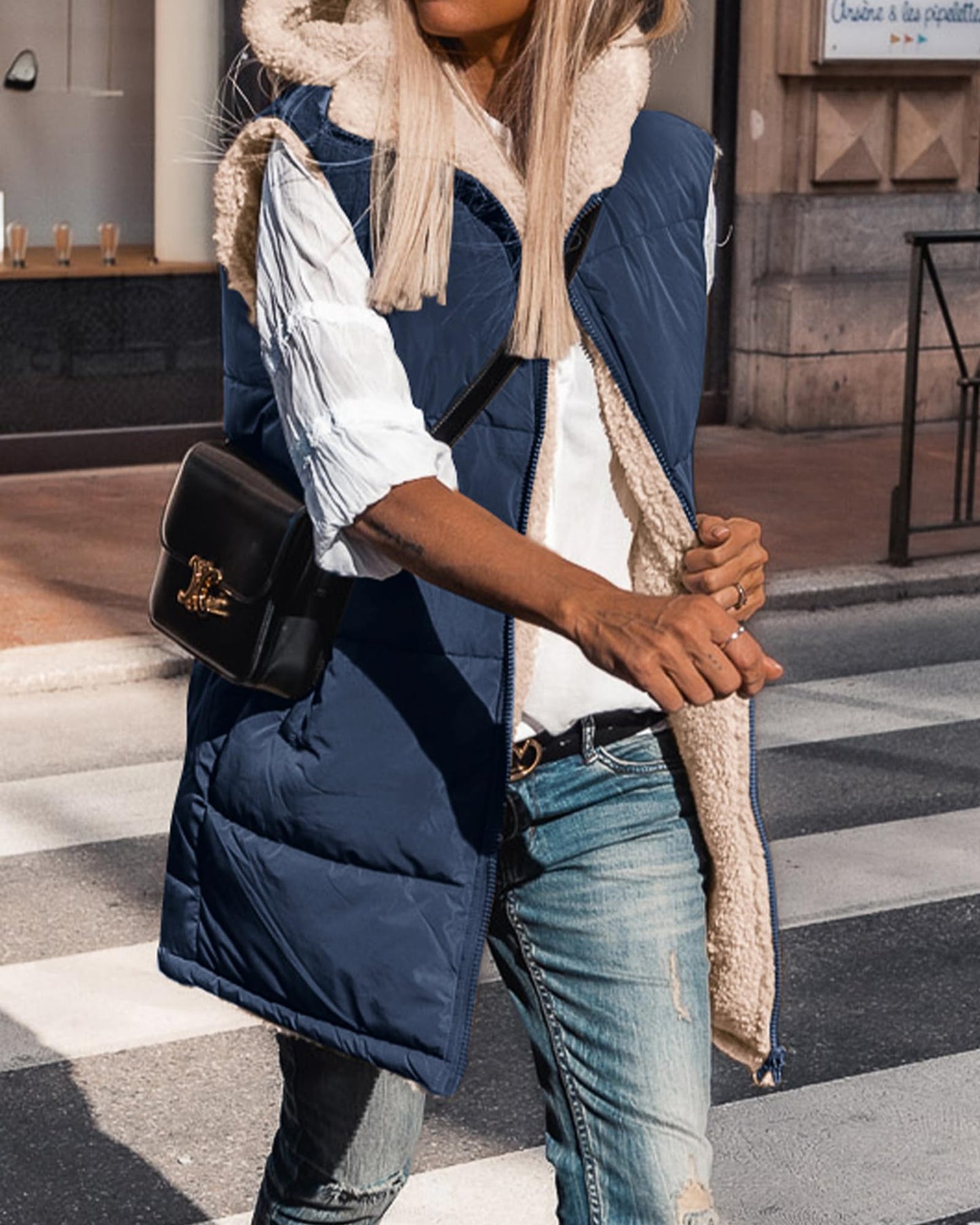 EBXN Long Puffer Vest Women