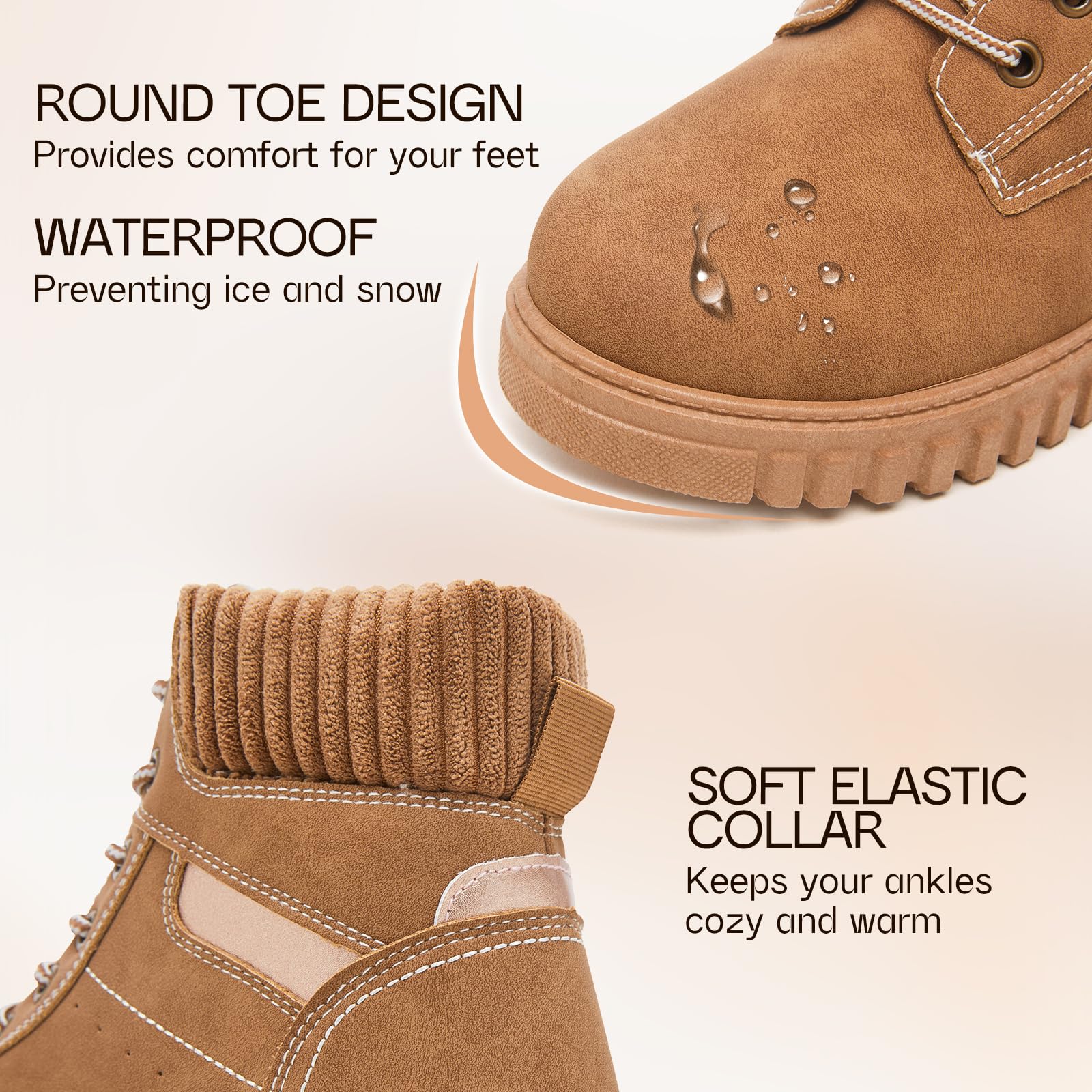 EBXN Women's Waterproof Boots