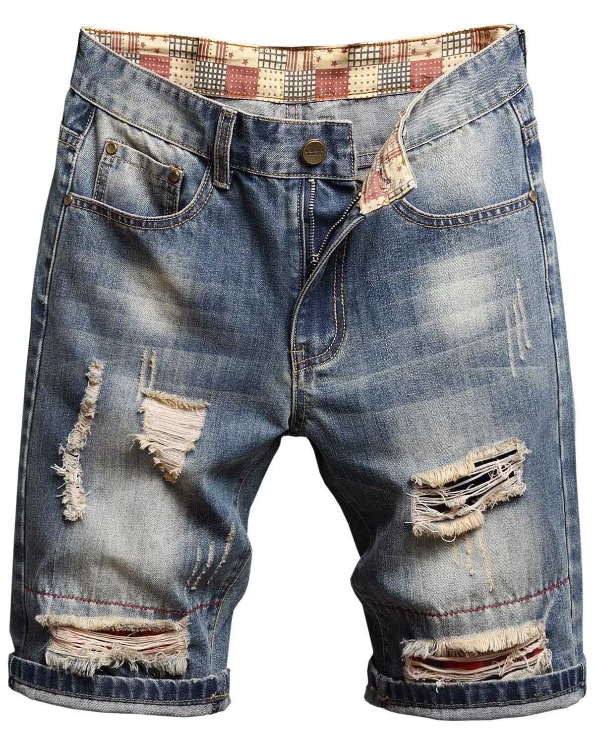Men's Ripped Jean Short