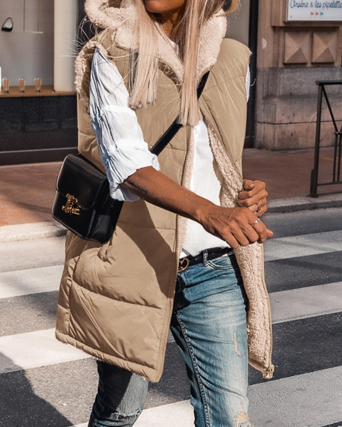 EBXN Long Puffer Vest Women