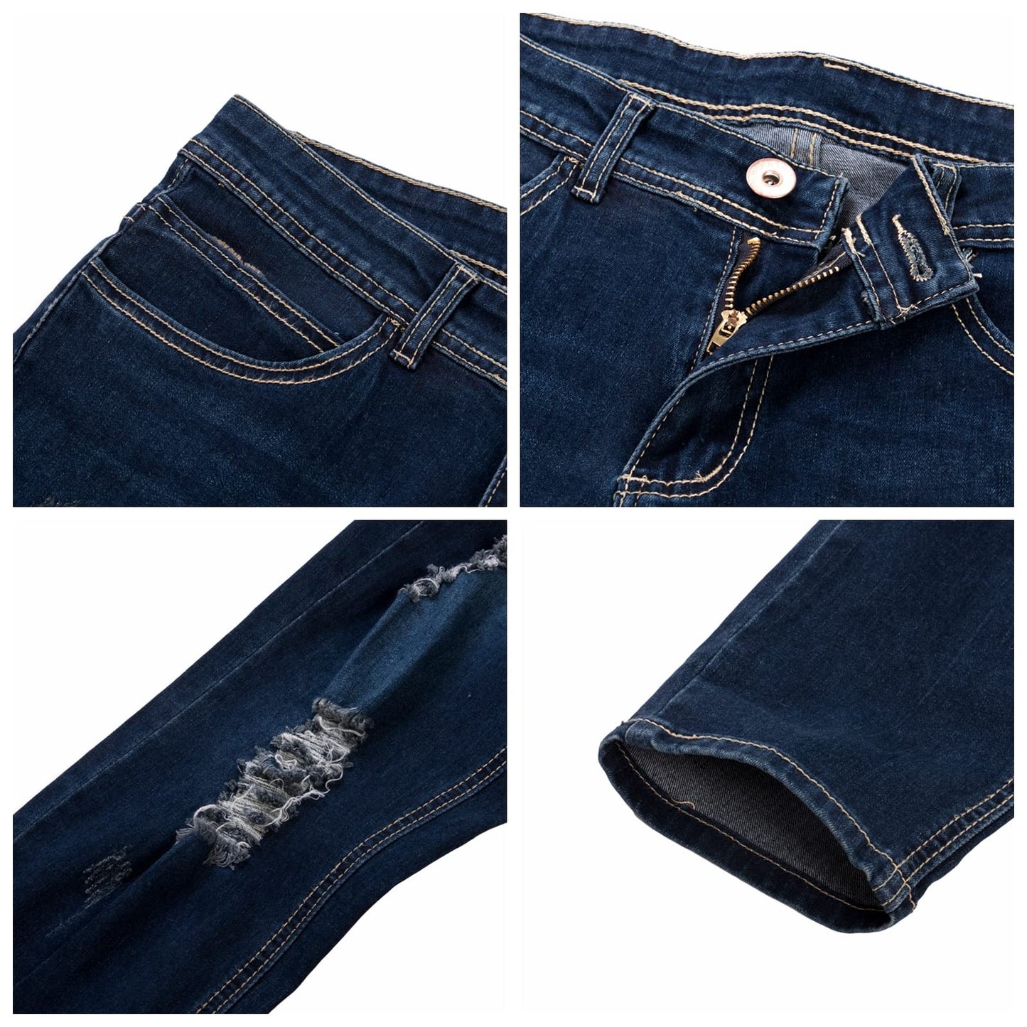 EBXN Vaqueros Rasgados de Hombre