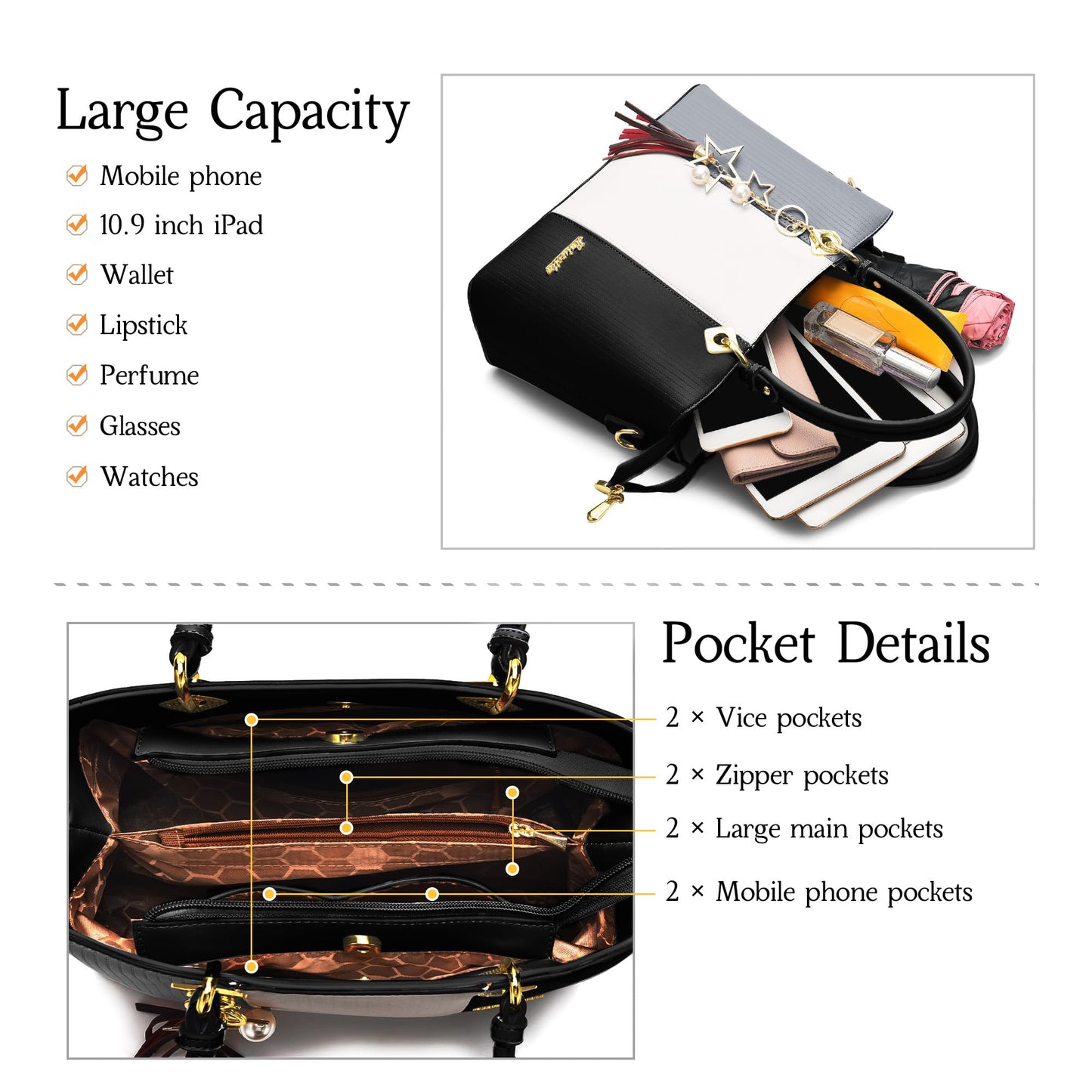 EBXN Elegante Bolsos De Mano