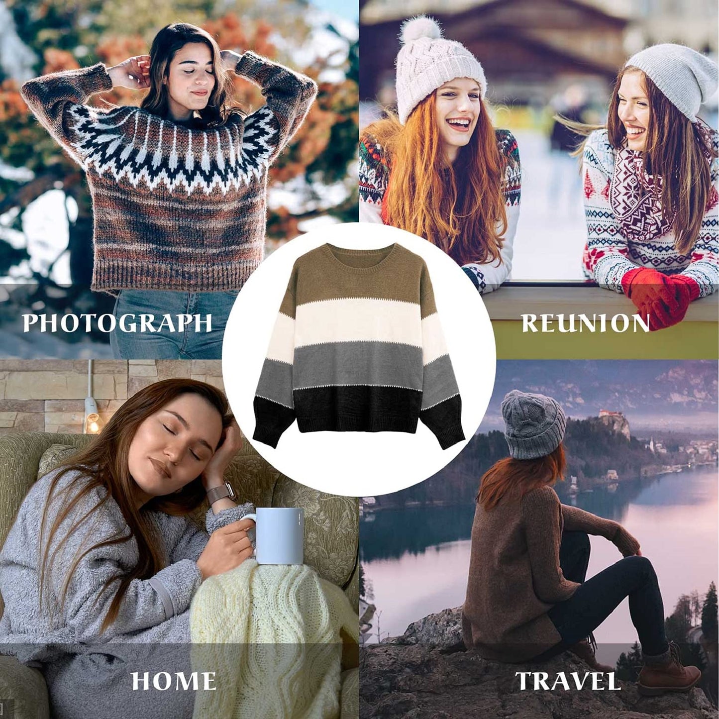 EBXN Jerseys De Punto para Mujer