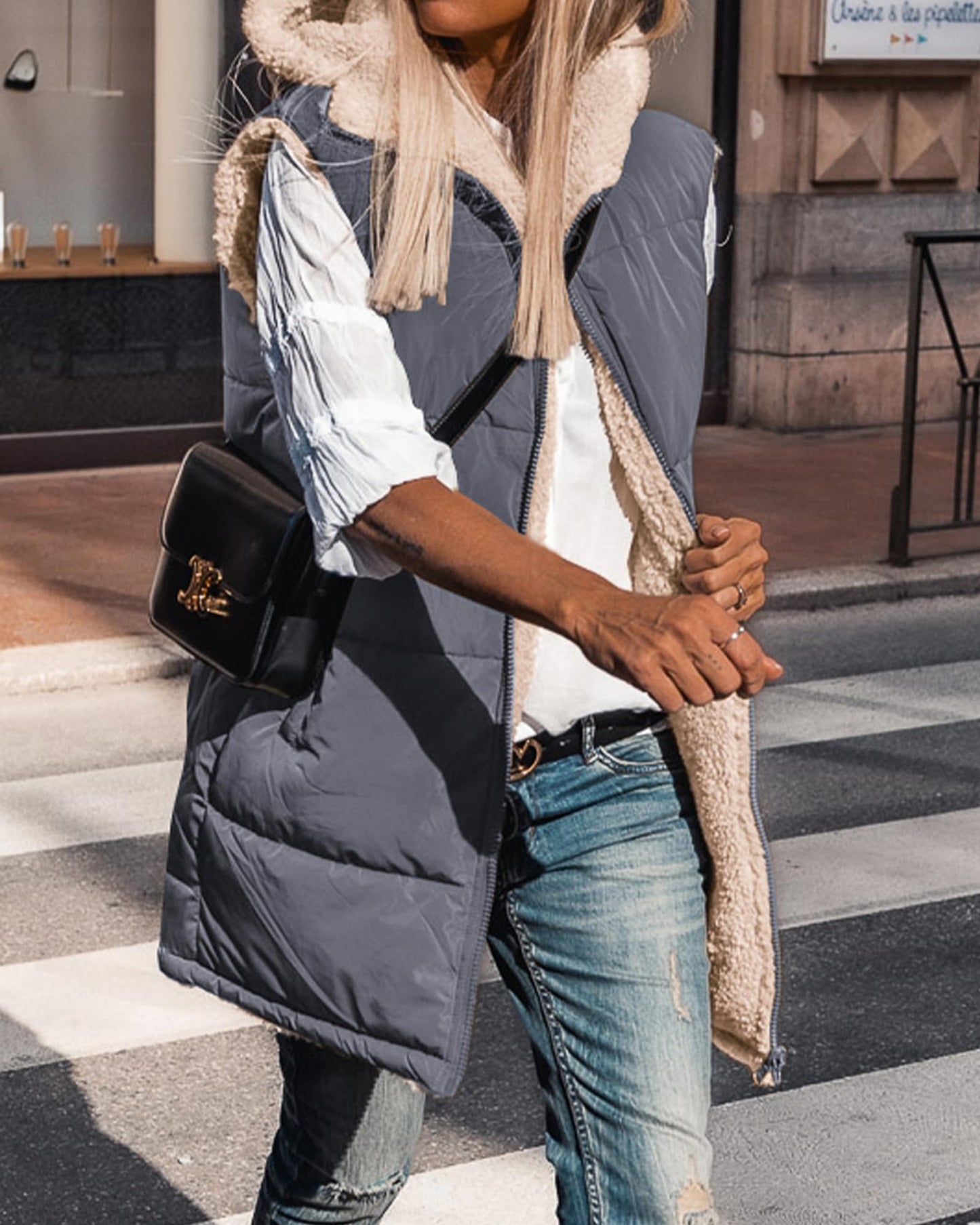 EBXN Long Puffer Vest Women