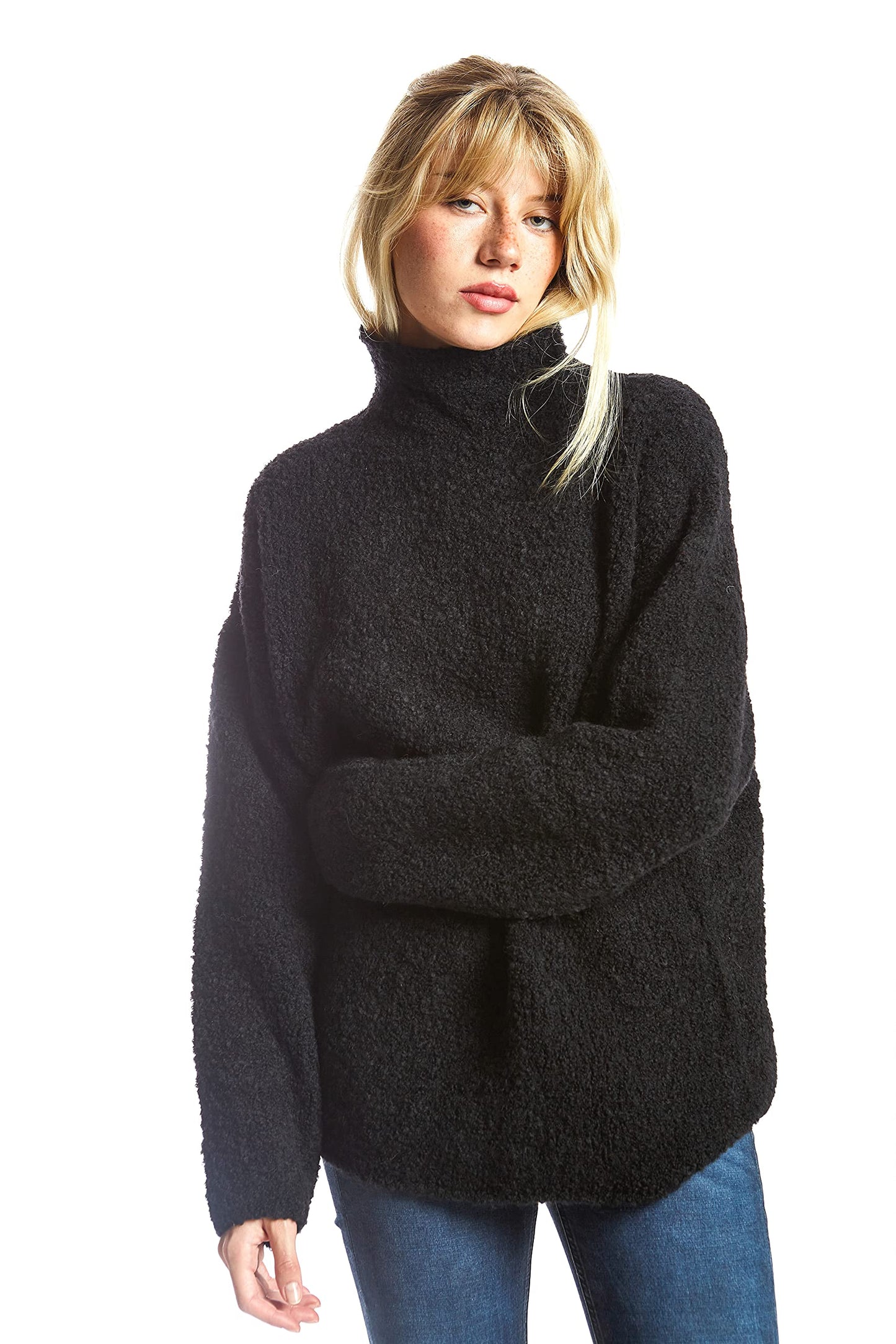 EBXN Jersey Mujer Algodón Cuello Alto