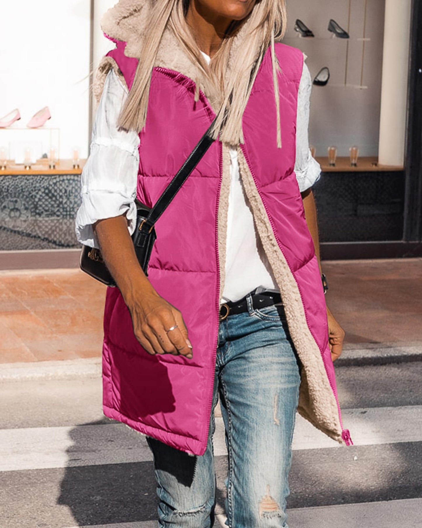 EBXN Long Puffer Vest Women