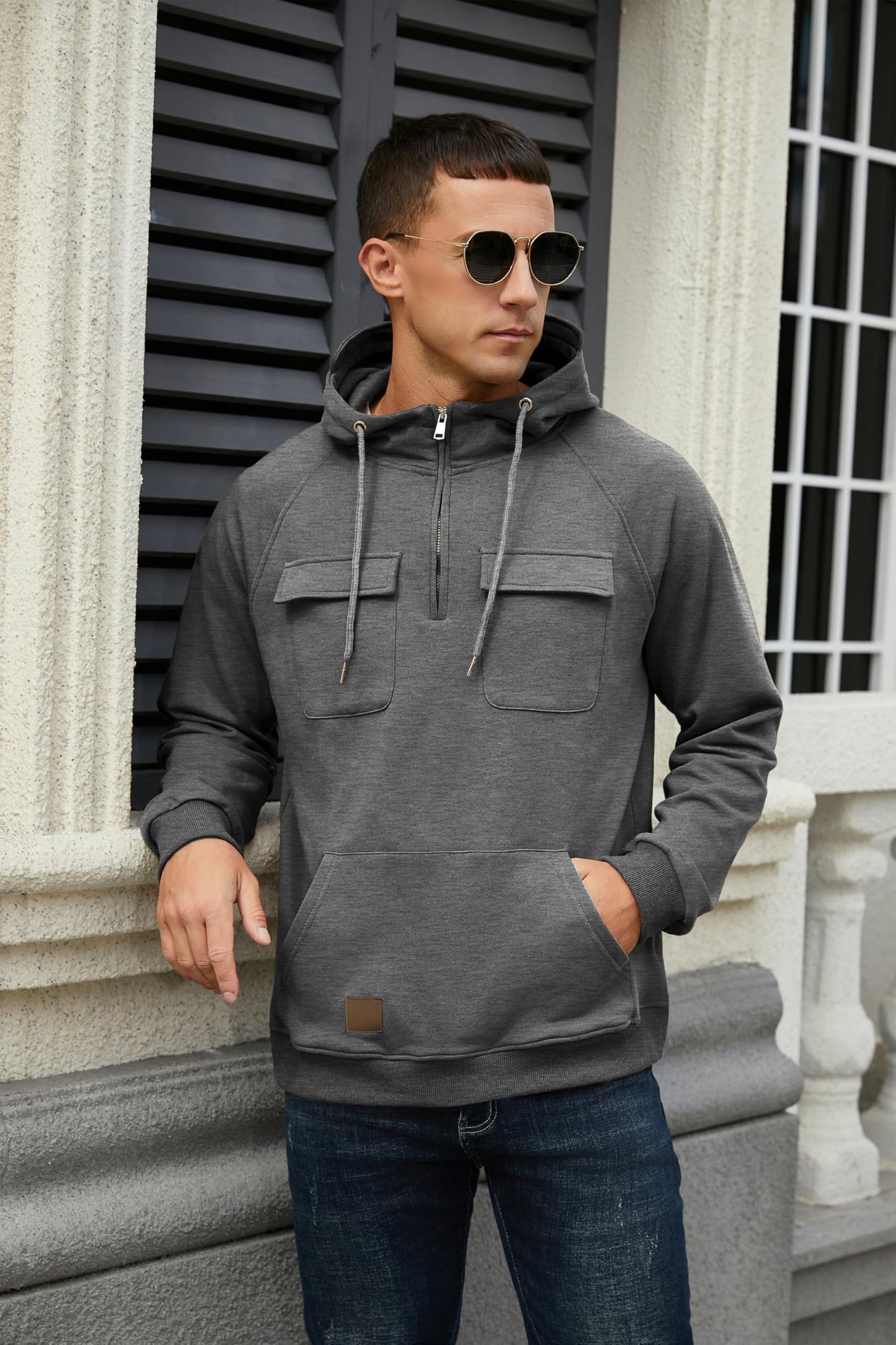 EBXN Men's Cargo Hoodies
