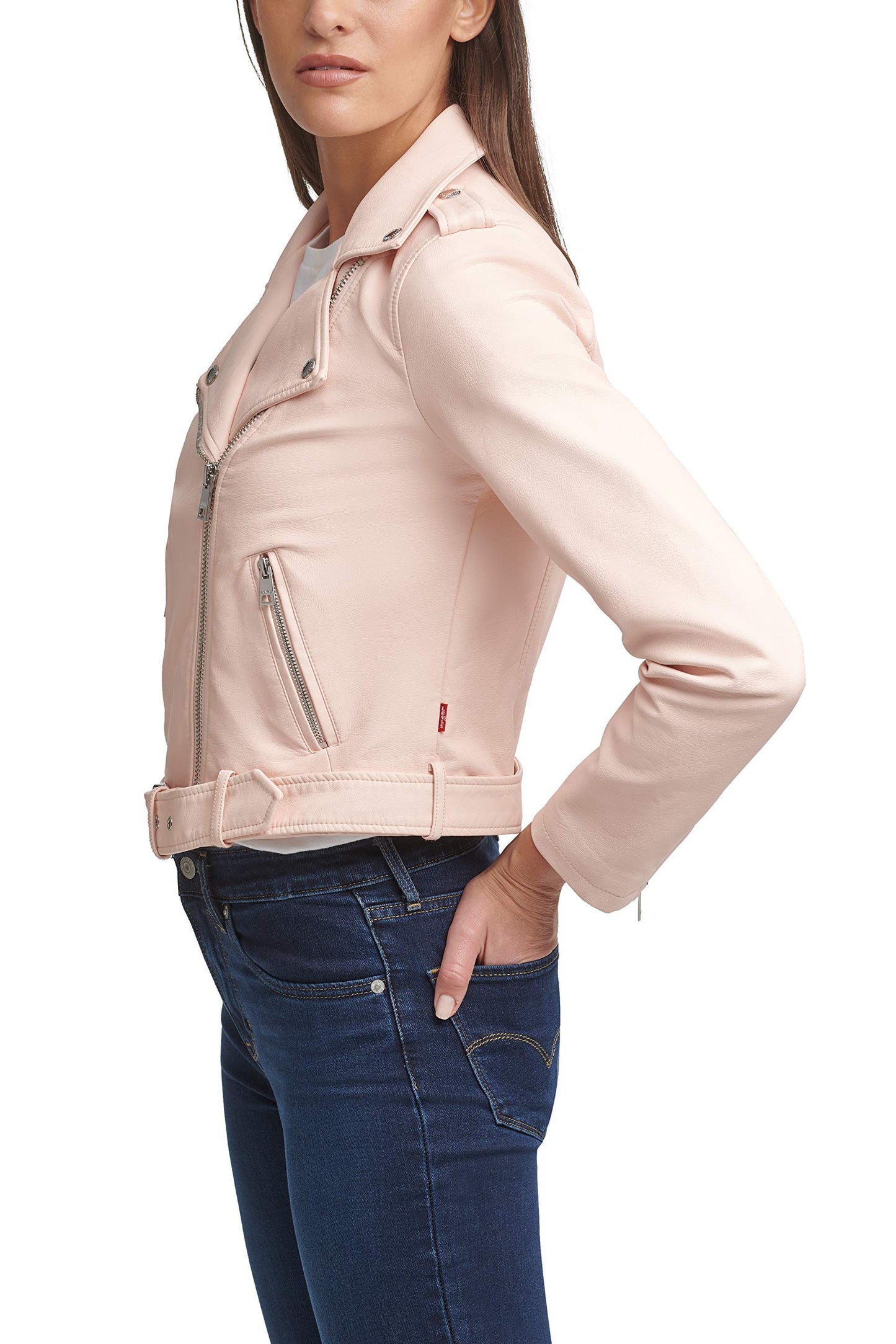 EBXN Women's Belted Faux Leather