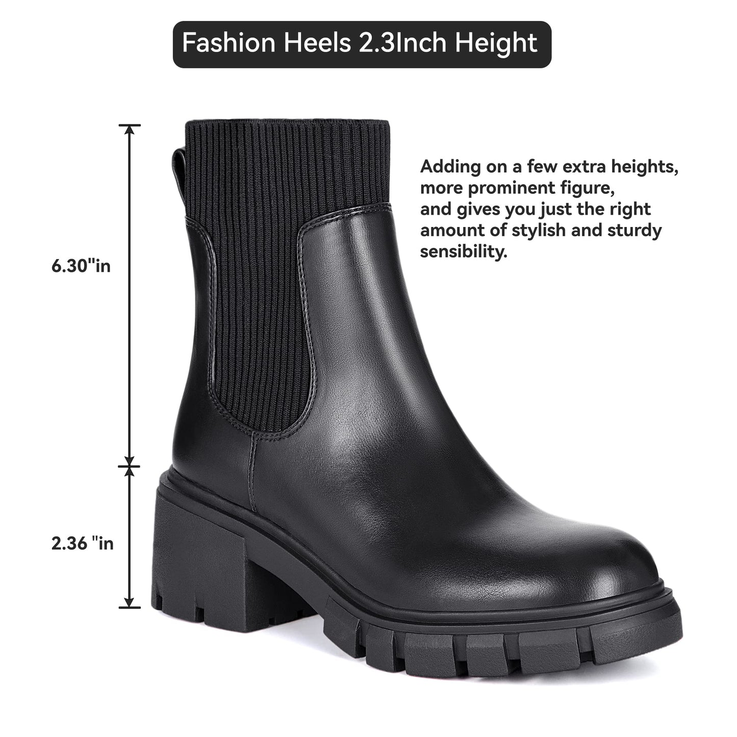 EBXN Women's Chelsea Boots Fashion Slip