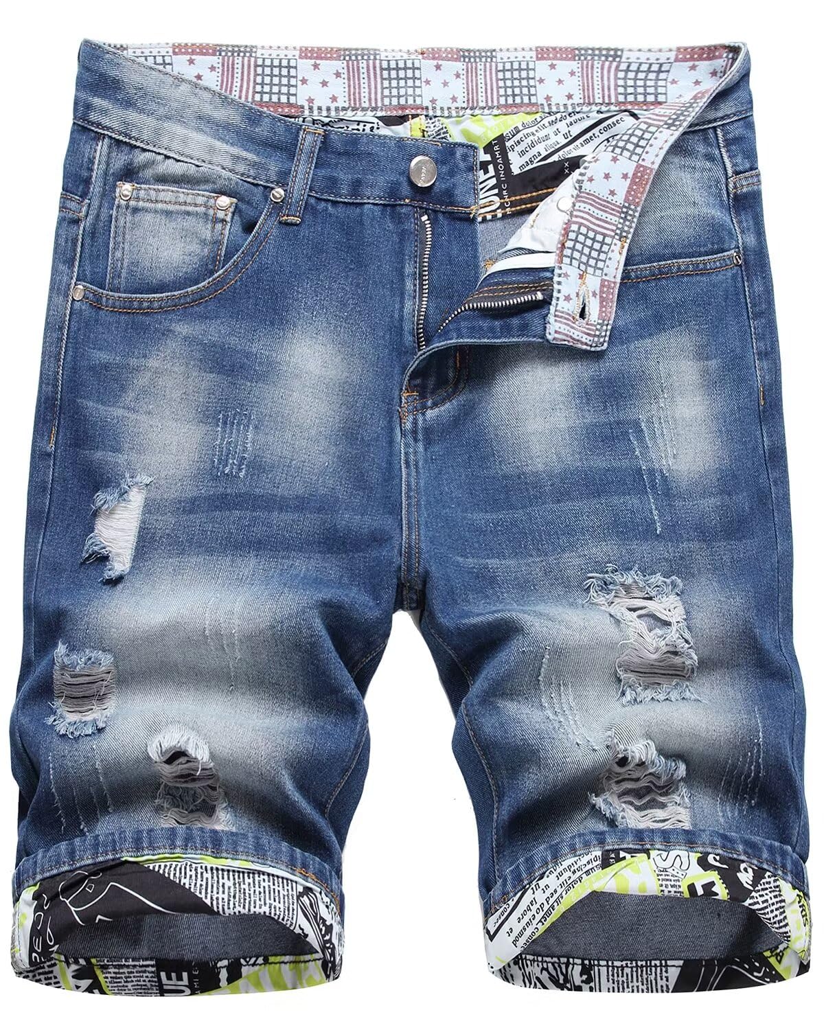Men's Ripped Jean Short