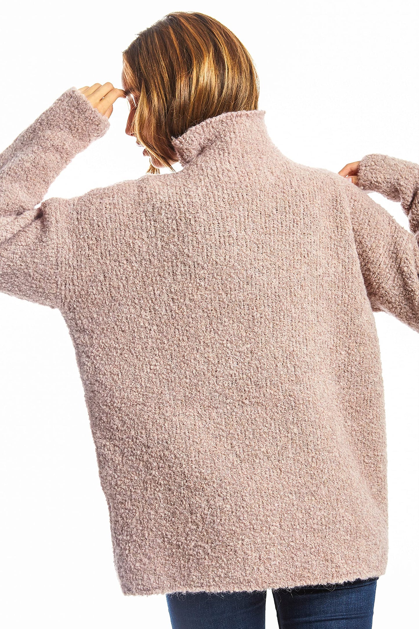 EBXN Jersey Mujer Algodón Cuello Alto